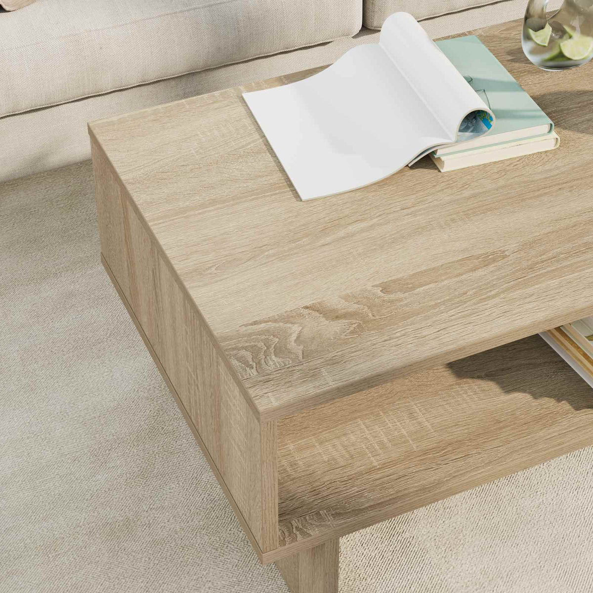 Sofabord Sonoma eg 80 x 46 x 35 cm Konstrueret træ