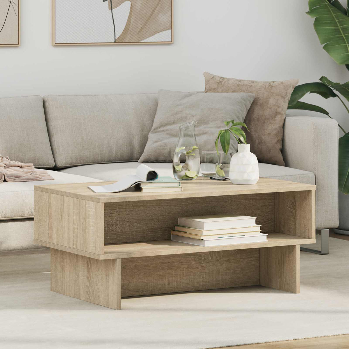 Sofabord Sonoma eg 80 x 46 x 35 cm Konstrueret træ