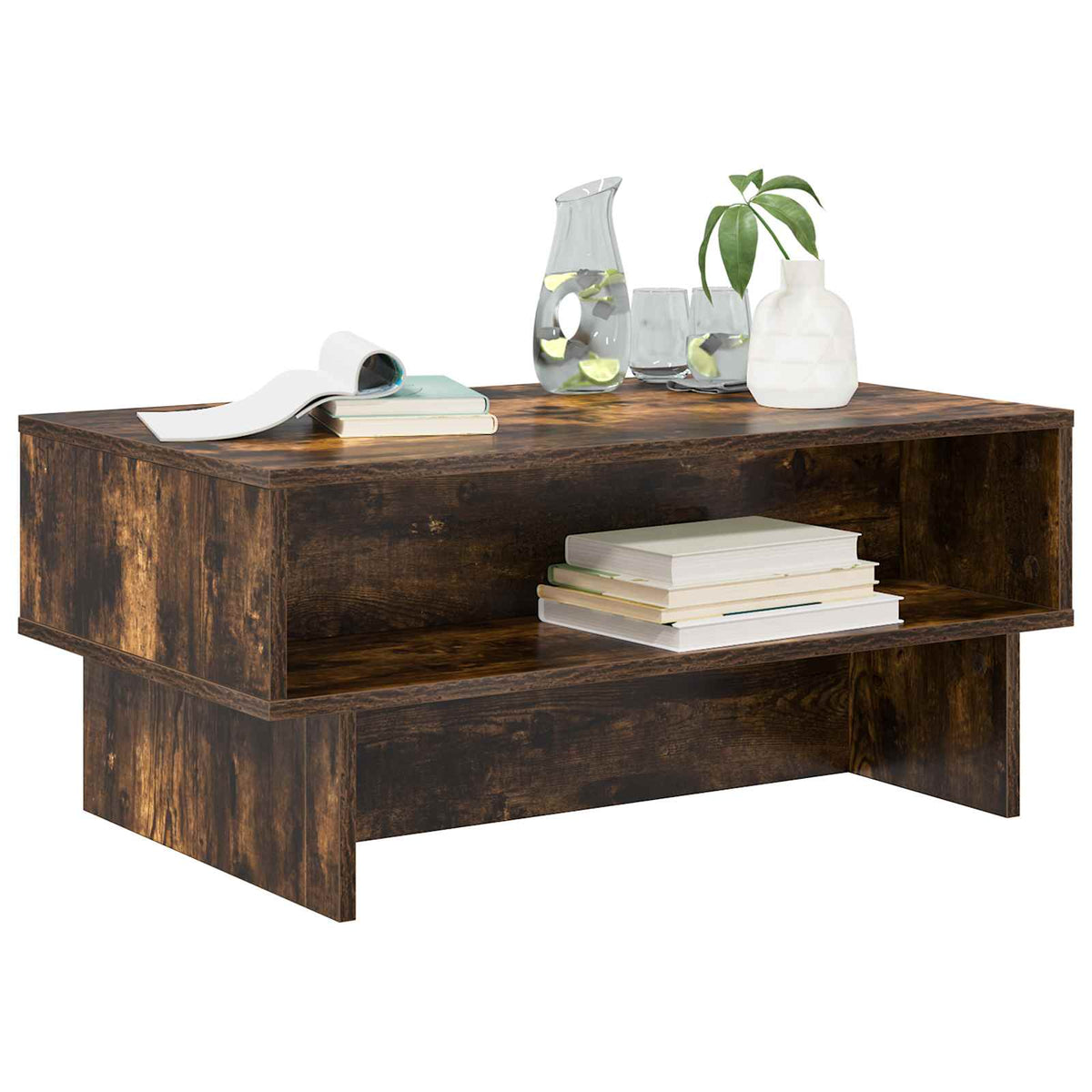 Sofabord Røget eg 80 x 46 x 35 cm Konstrueret træ
