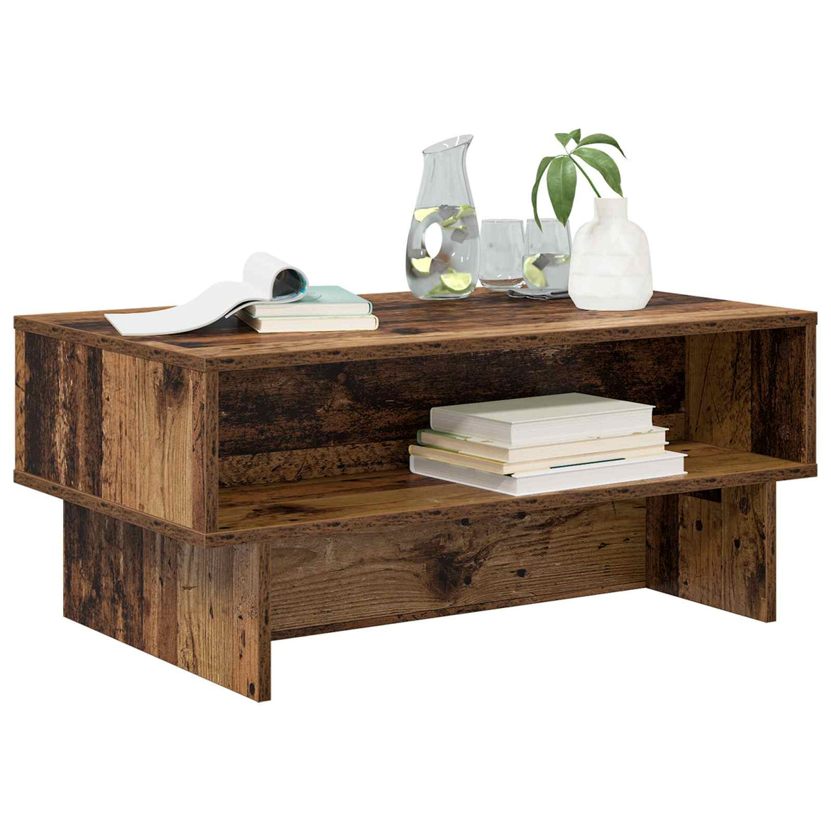 Sofabord Gammelt træ 80 x 46 x 35 cm Konstrueret træ