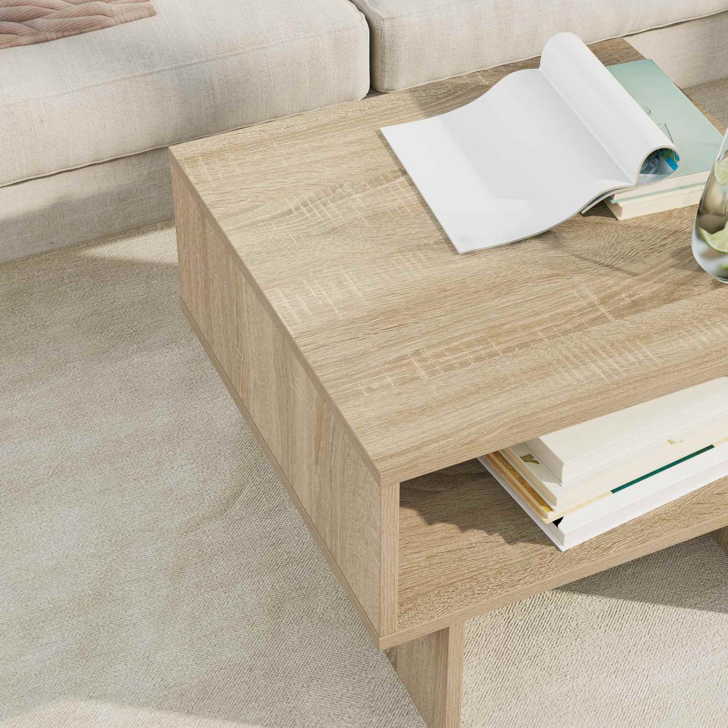 Sofabord Sonoma eg 48 x 46 x 35 cm Konstrueret træ