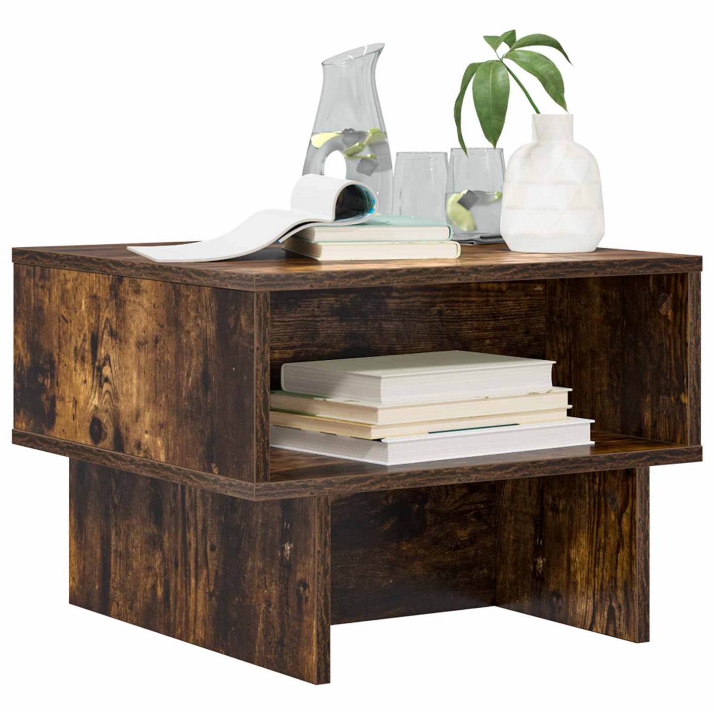 Sofabord Røget eg 48 x 46 x 35 cm Konstrueret træ