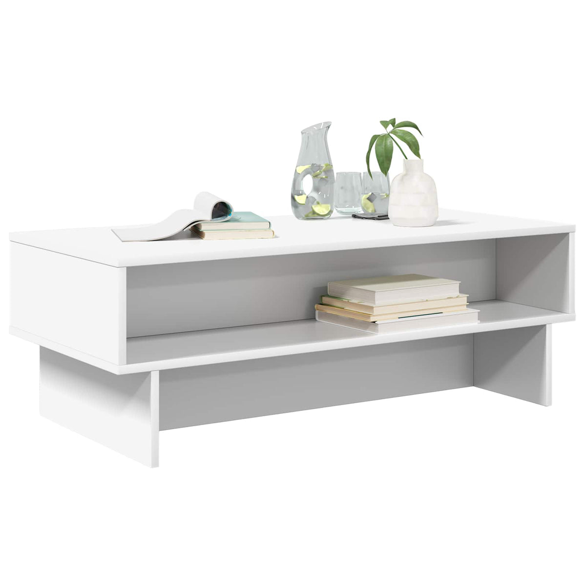 Sofabord Hvid 100 x 46 x 35 cm Konstrueret træ