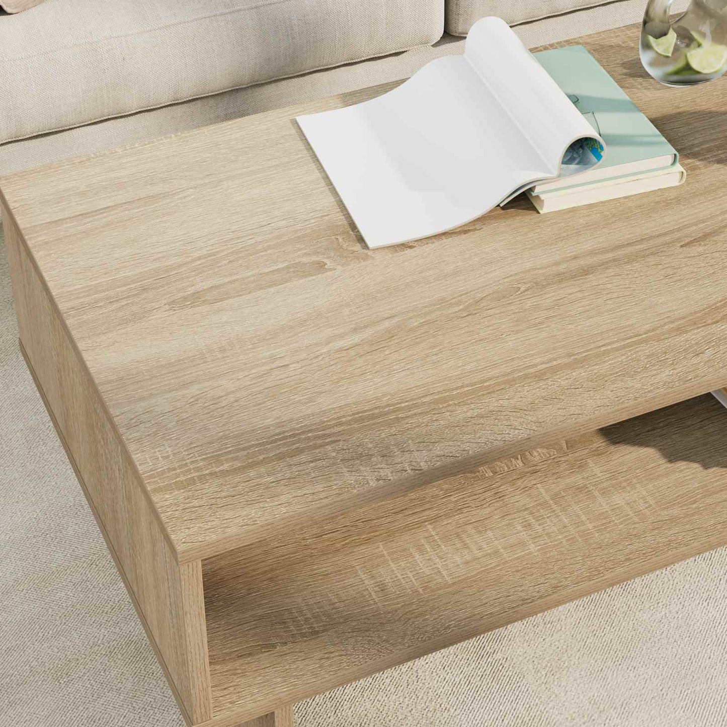 Sofabord Sonoma eg 100 x 46 x 35 cm Konstrueret træ