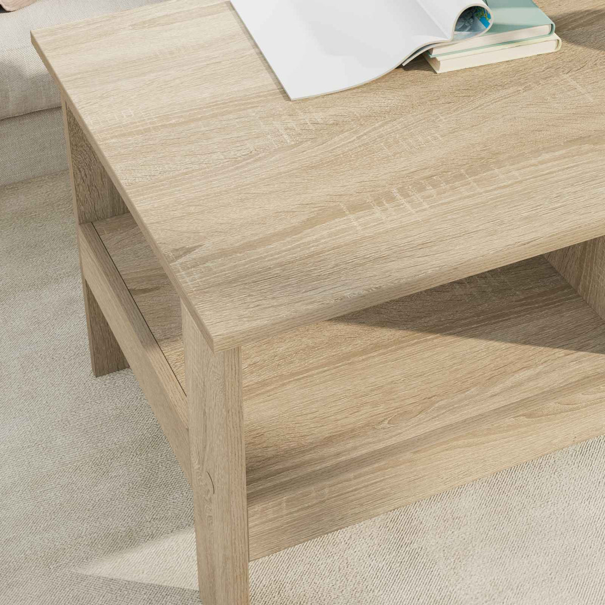 Sofabord Sonoma eg 90 x 50 x 45 cm Konstrueret træ