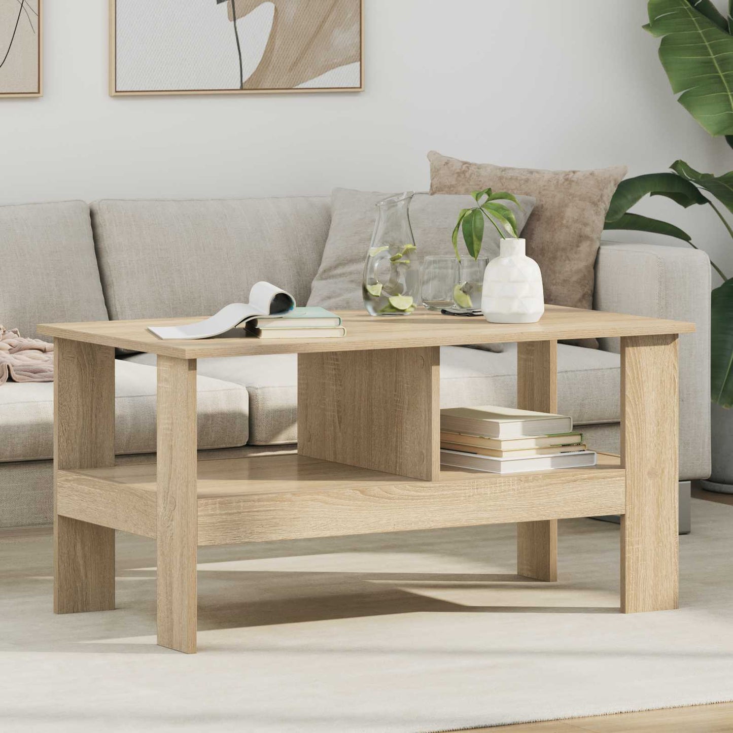 Sofabord Sonoma eg 90 x 50 x 45 cm Konstrueret træ