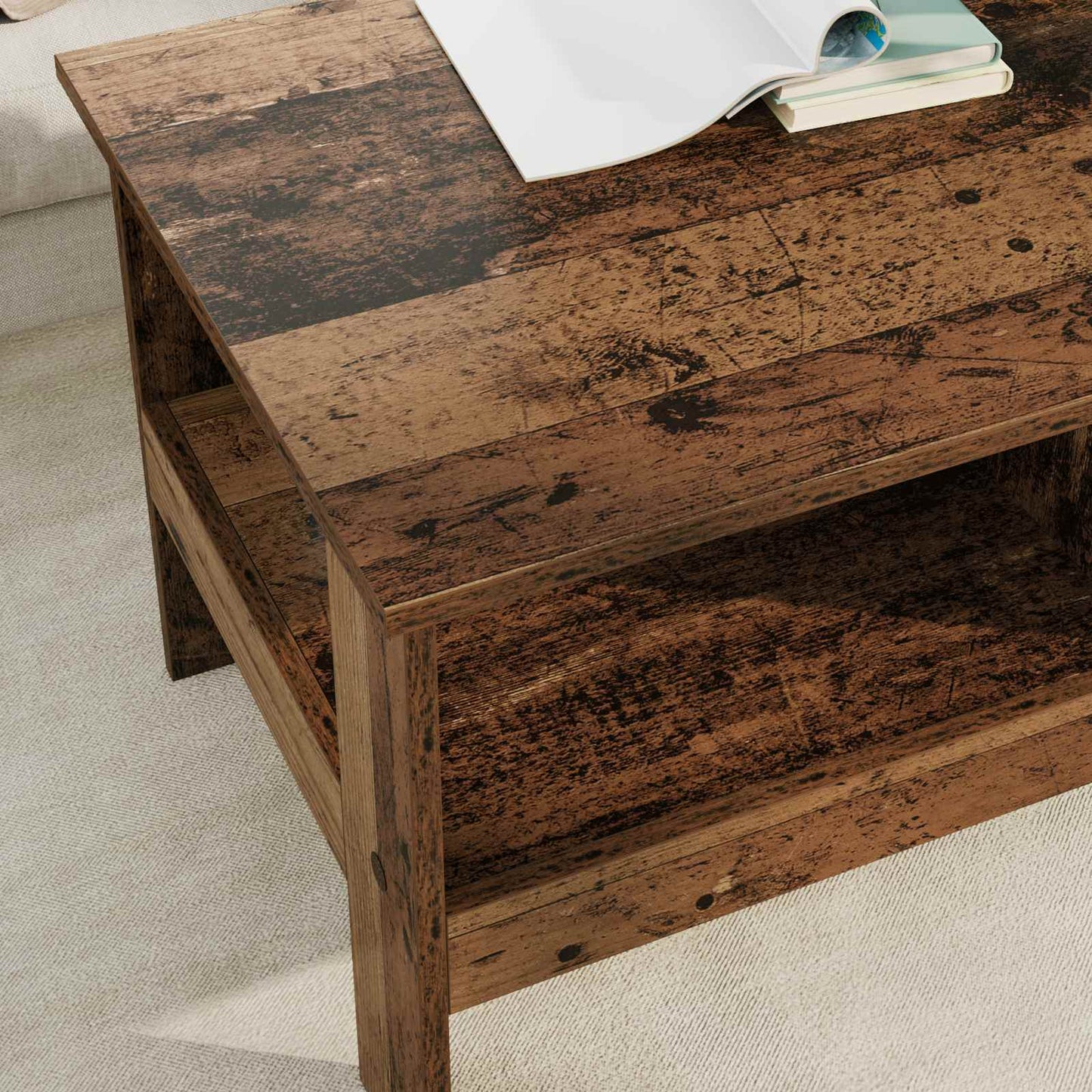 Sofabord Gammelt træ 90 x 50 x 45 cm Konstrueret træ