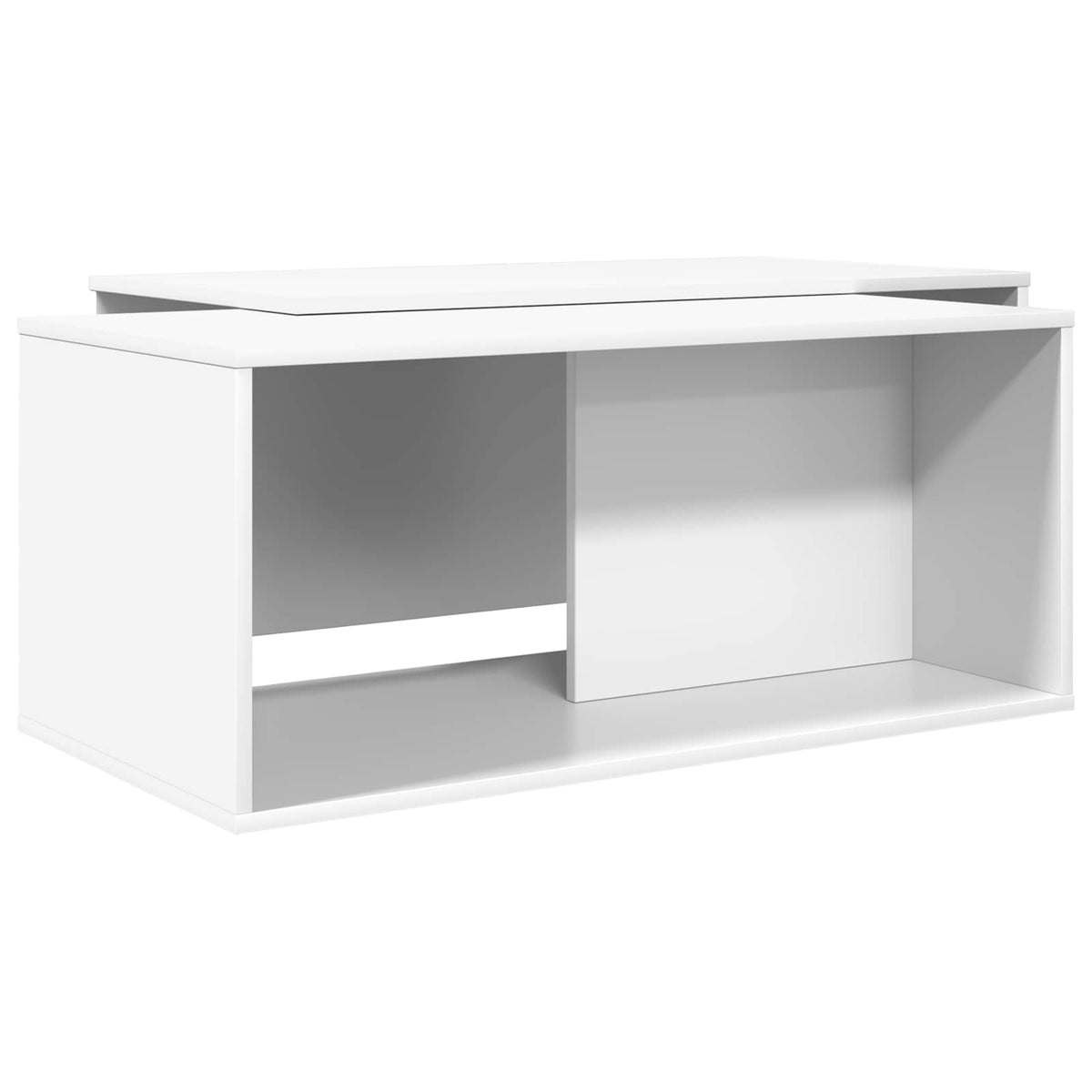 Kaffebord Sæt 2 stk. Hvid 90 x 48 x 40 cm Konstrueret træ