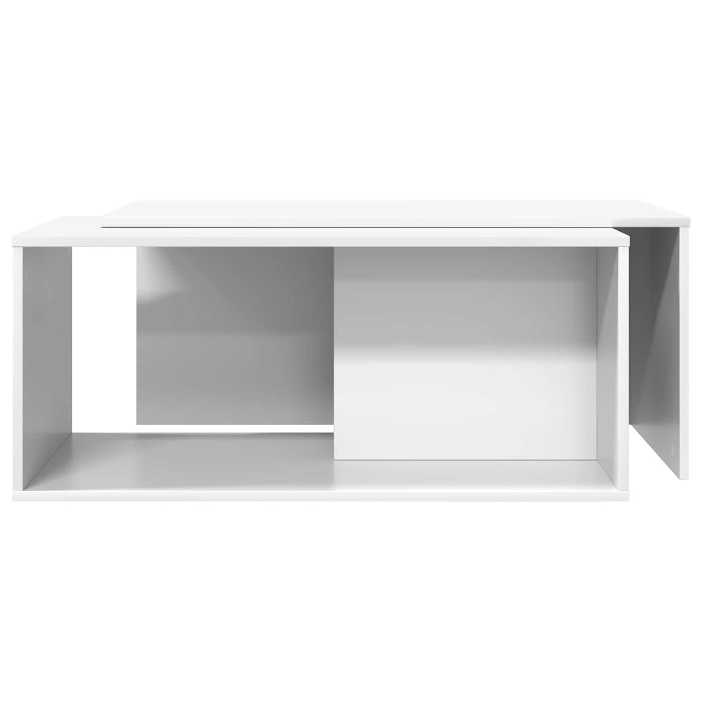Kaffebord Sæt 2 stk. Hvid 90 x 48 x 40 cm Konstrueret træ