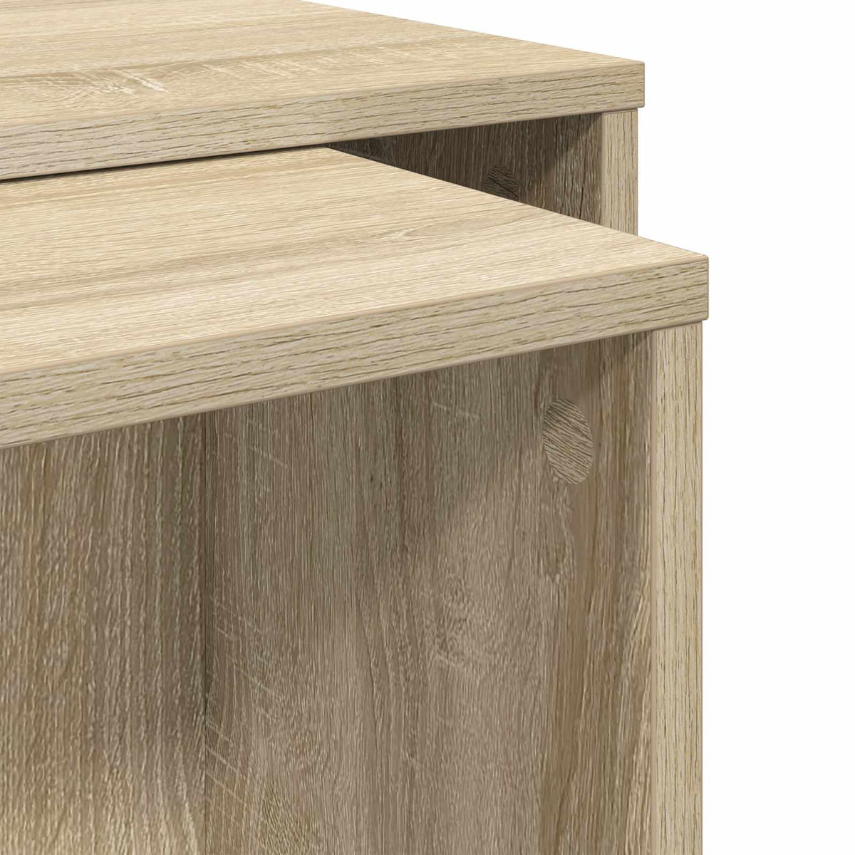 Kaffebord Sæt 2 stk. Sonoma eg 90 x 48 x 40 cm Konstrueret træ