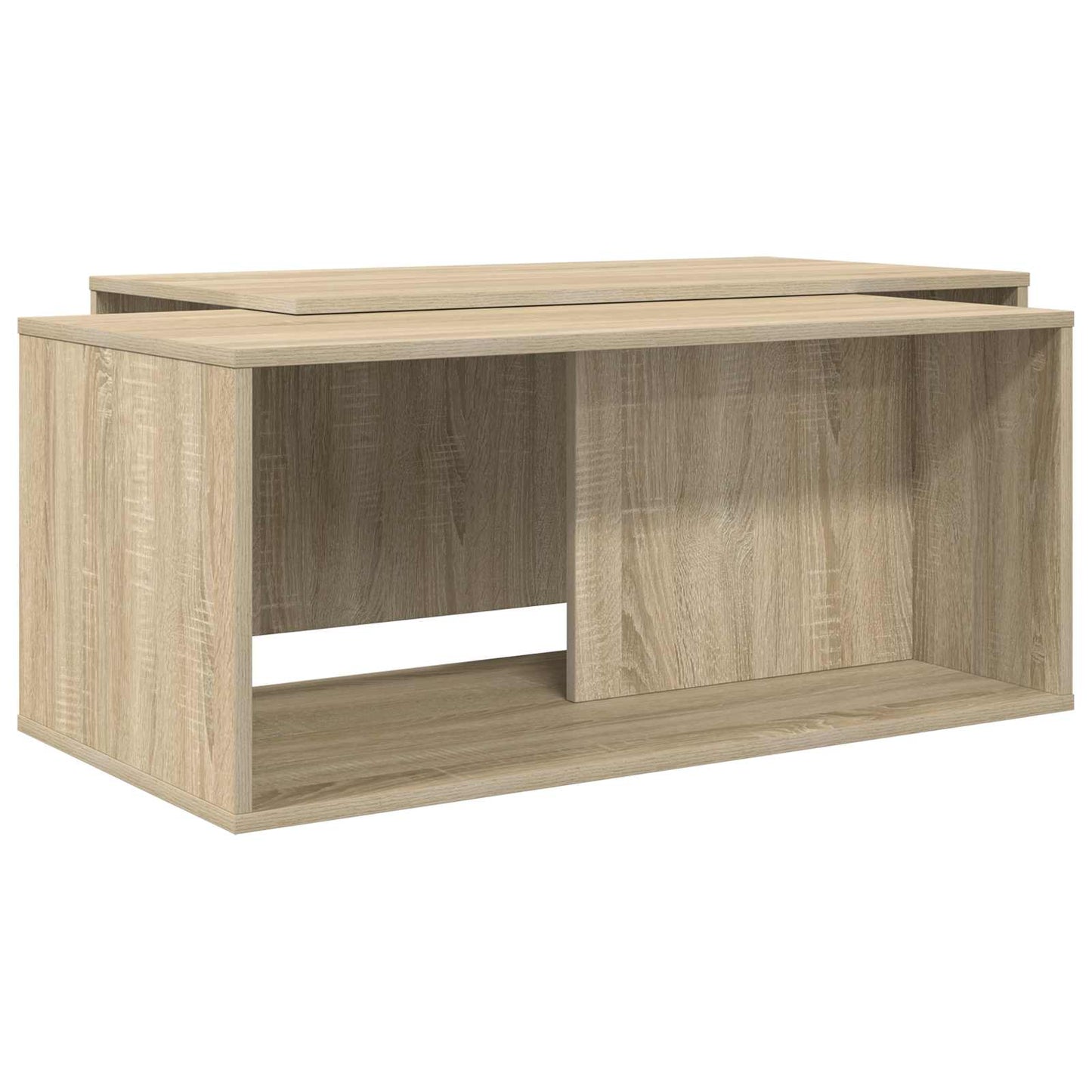 Kaffebord Sæt 2 stk. Sonoma eg 90 x 48 x 40 cm Konstrueret træ