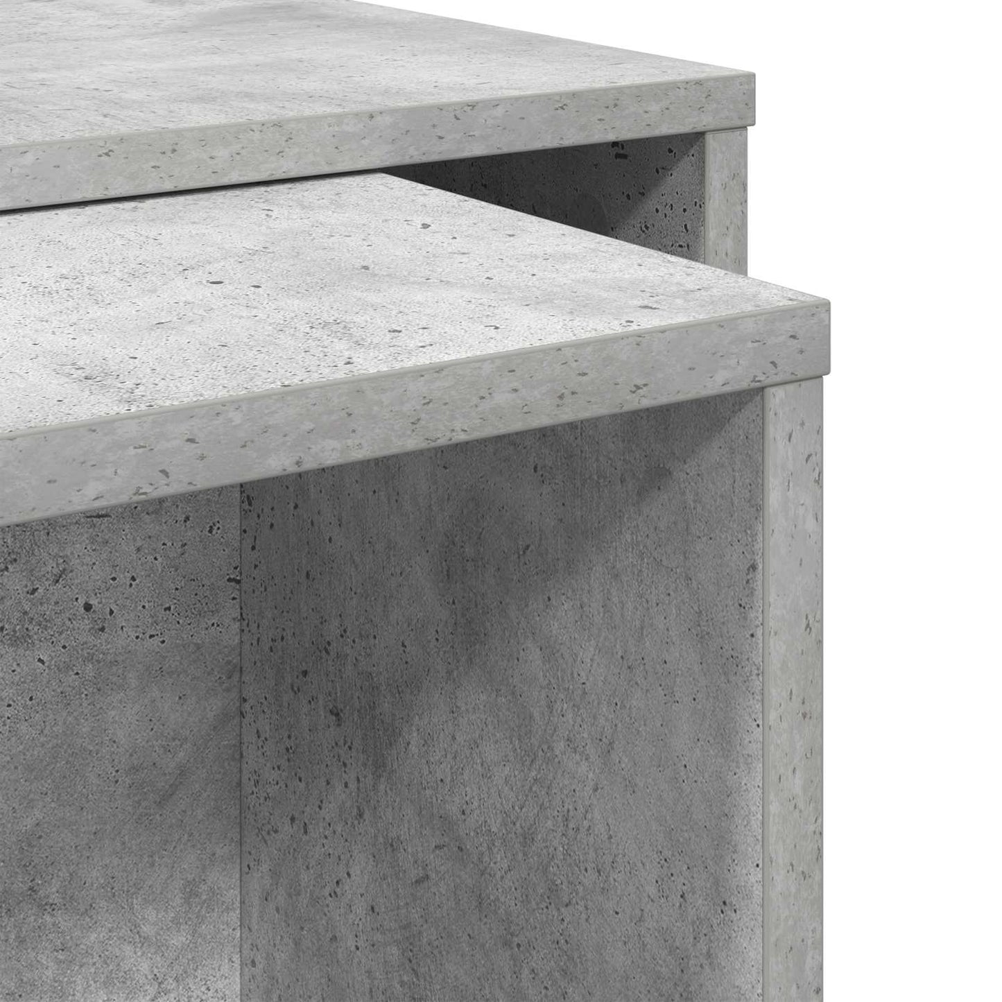 Kaffebord Sæt 2 stk. Beton Grå 90 x 48 x 40 cm Konstrueret træ