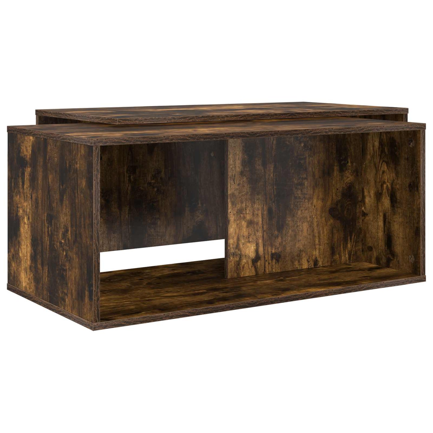 Kaffebord Sæt 2 stk. Røget eg 90 x 48 x 40 cm Konstrueret træ