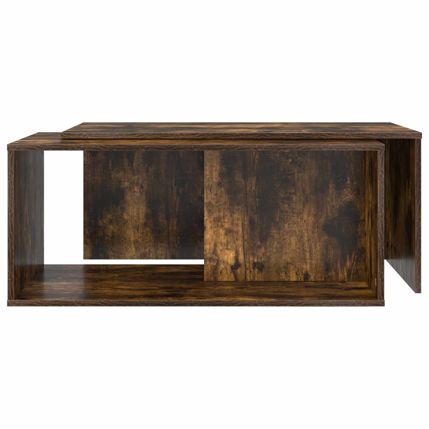 Kaffebord Sæt 2 stk. Røget eg 90 x 48 x 40 cm Konstrueret træ