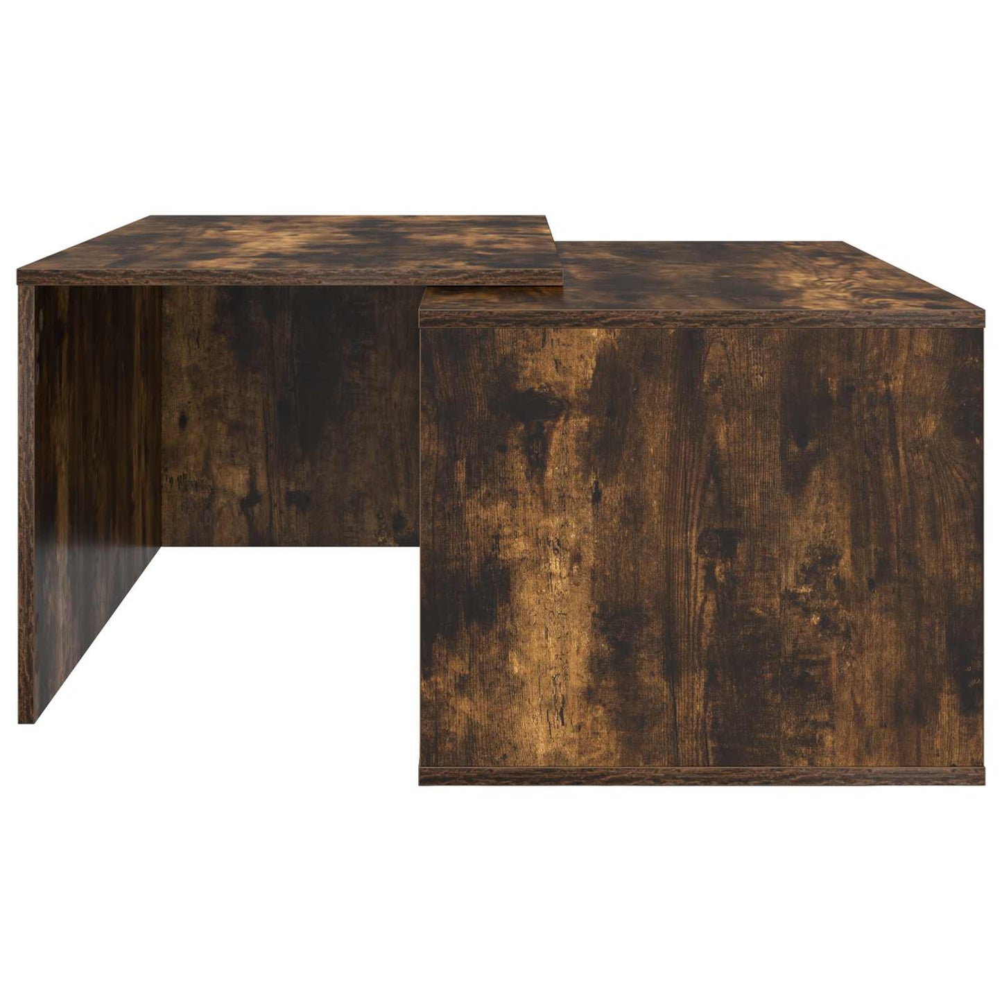 Kaffebord Sæt 2 stk. Røget eg 90 x 48 x 40 cm Konstrueret træ