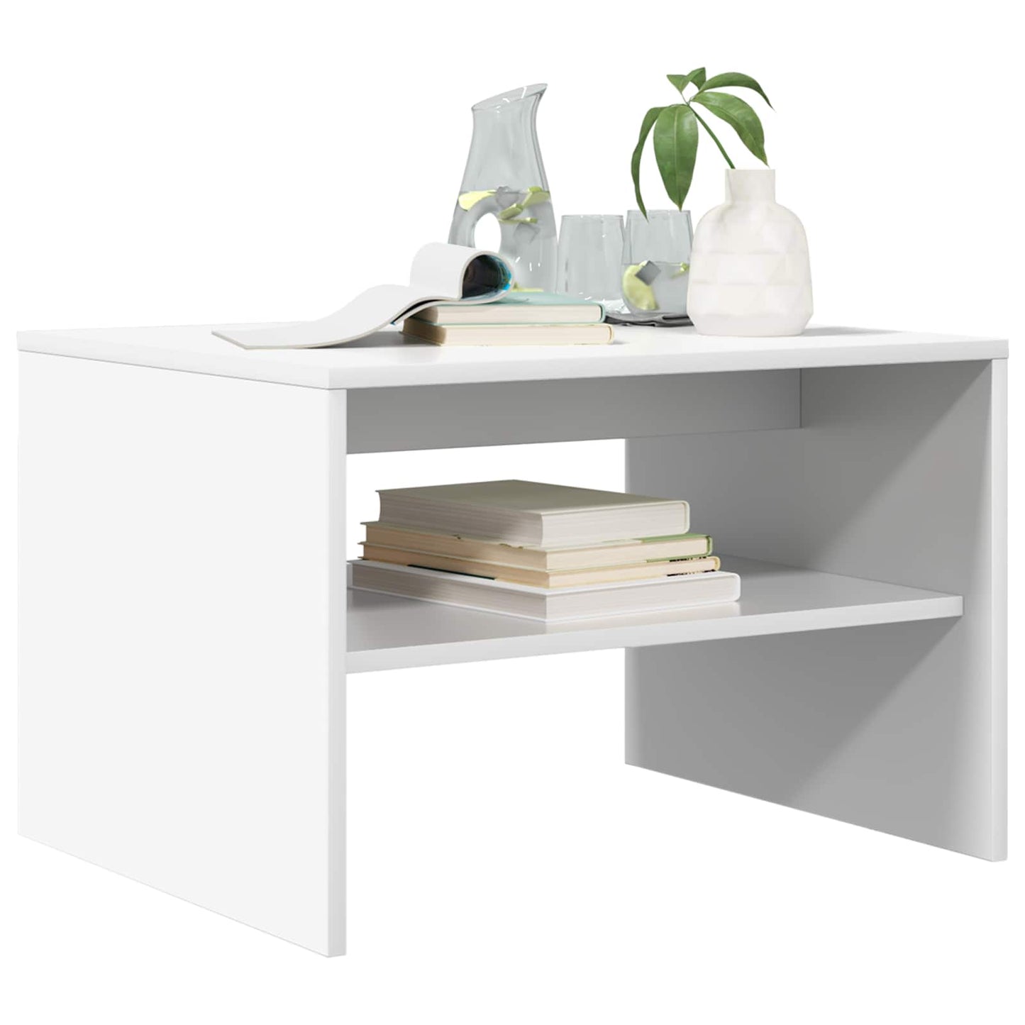 Sofabord Hvid 60 x 50 x 40 cm Konstrueret træ