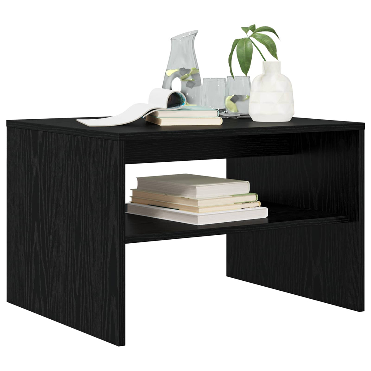 Sofabord Sort eg 60 x 50 x 40 cm Konstrueret træ