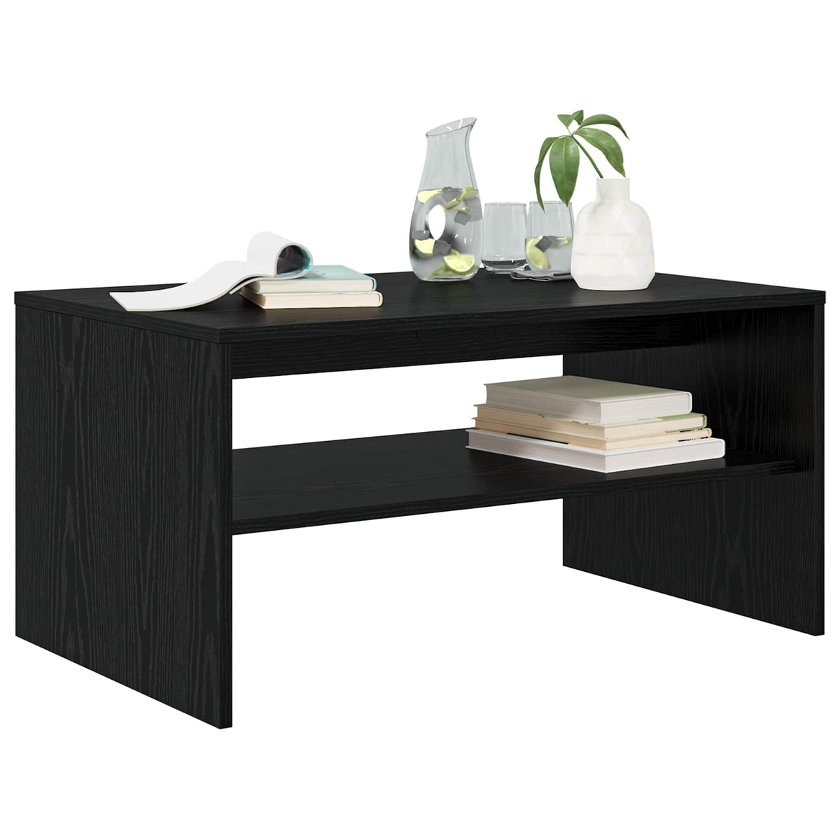 Sofabord Sort eg 80 x 50 x 40 cm Konstrueret træ