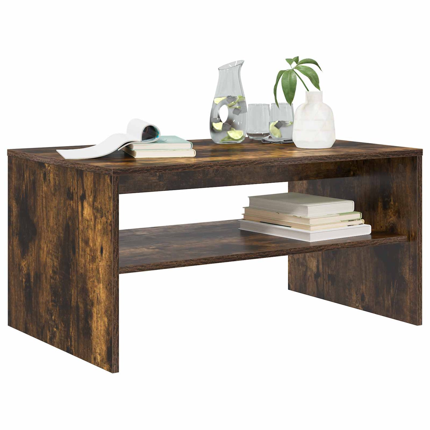 Sofabord Røget eg 80 x 50 x 40 cm Konstrueret træ
