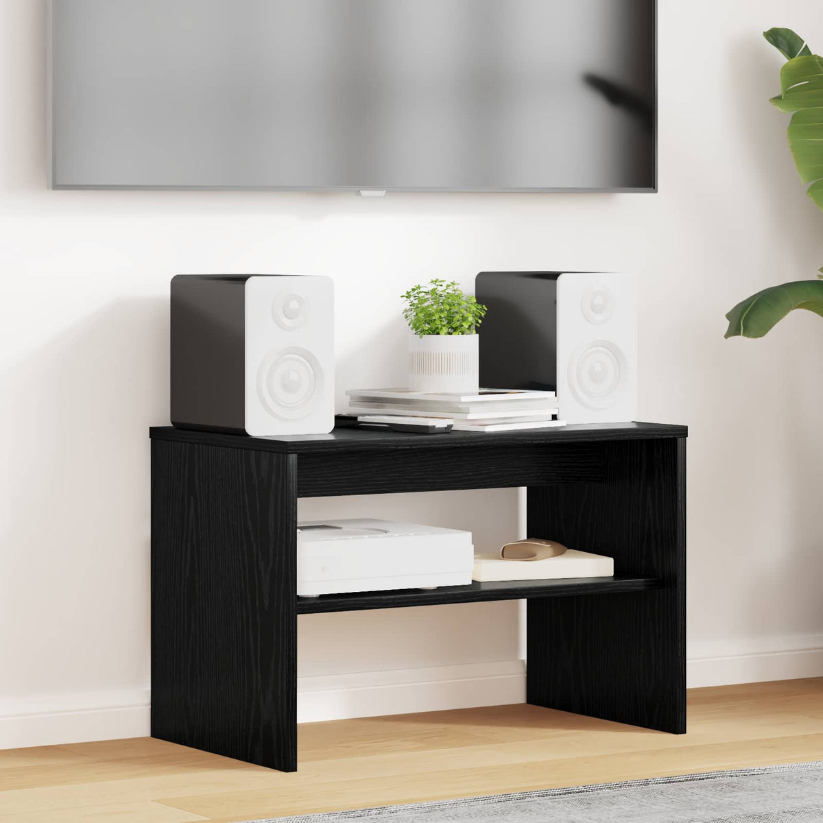 TV-skab 60 x 35 x 40 cm Sort eg Konstrueret træ