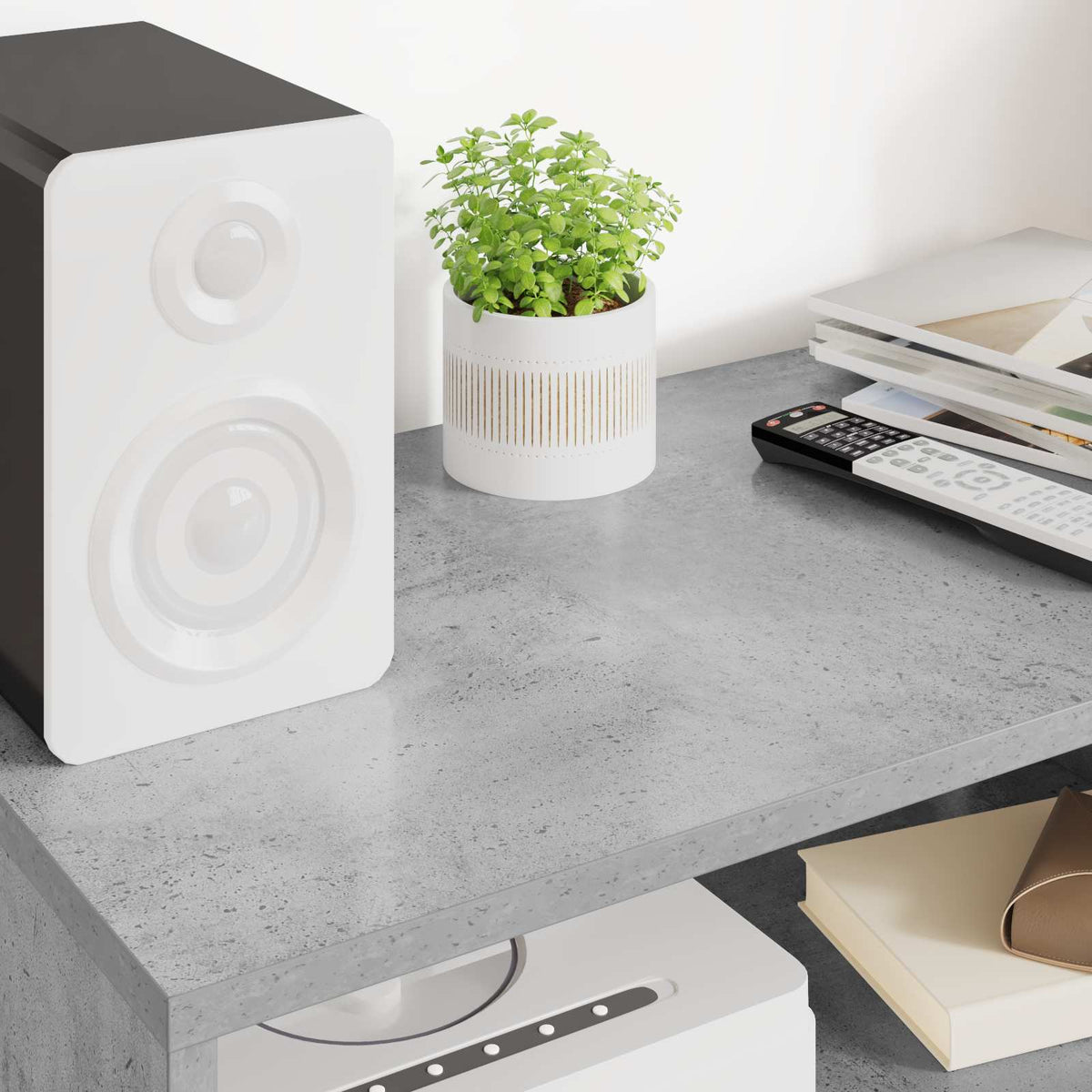 TV-skab 60 x 35 x 40 cm Beton Grå Konstrueret træ