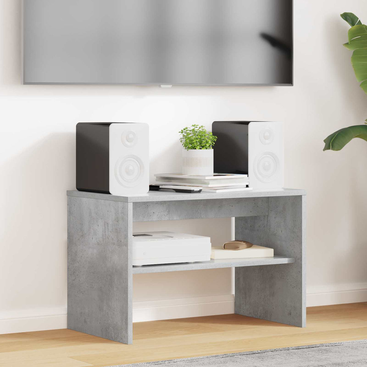 TV-skab 60 x 35 x 40 cm Beton Grå Konstrueret træ