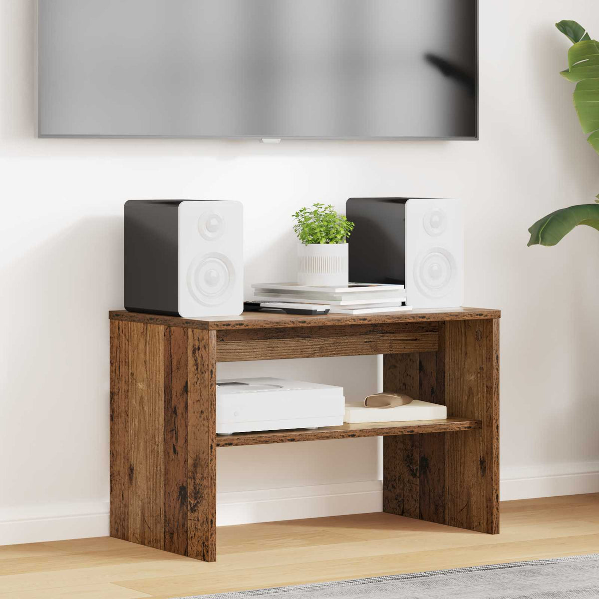 TV-skab 60 x 35 x 40 cm Gammelt træ Konstrueret træ
