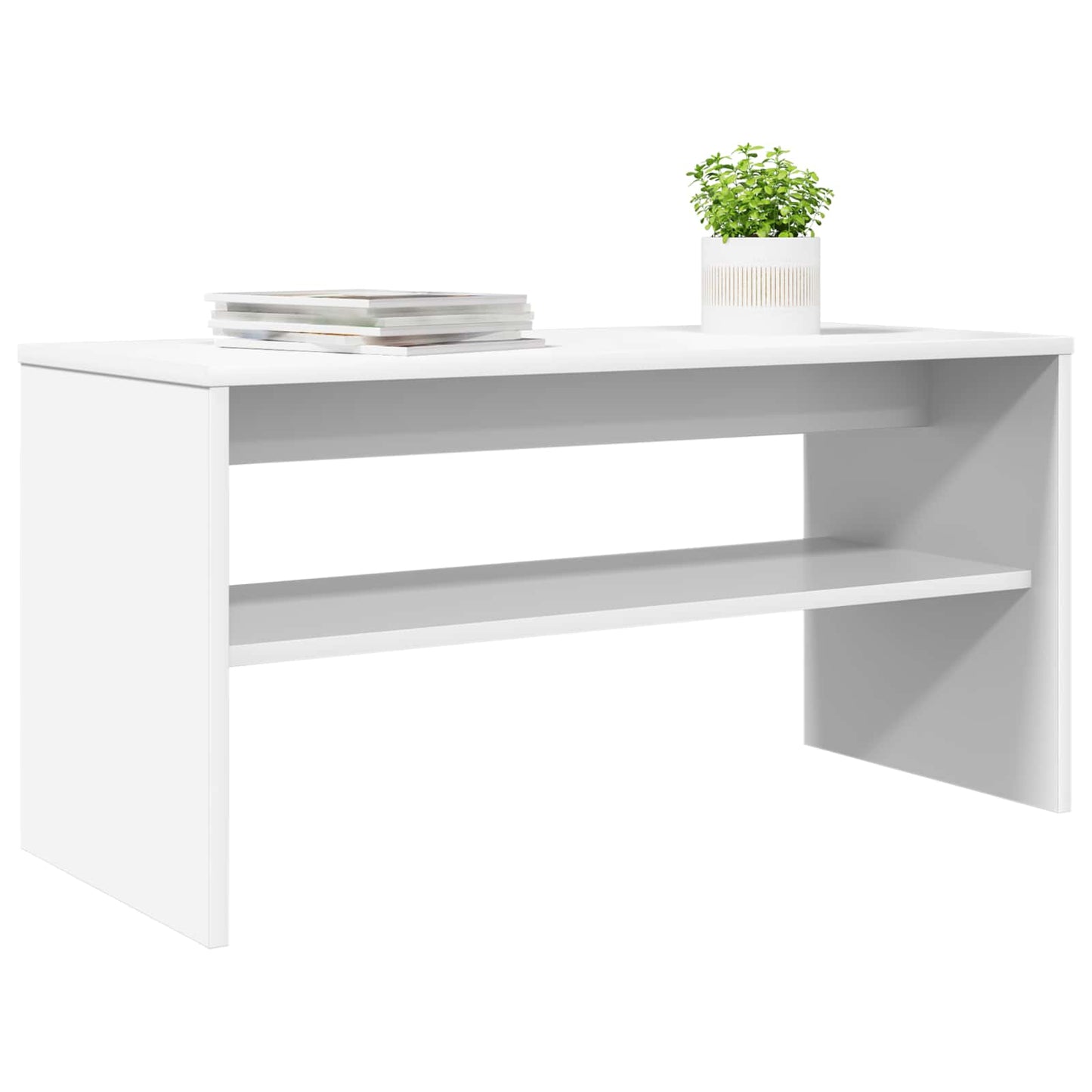 TV-skab 80 x 35 x 40 cm Hvid Konstrueret træ