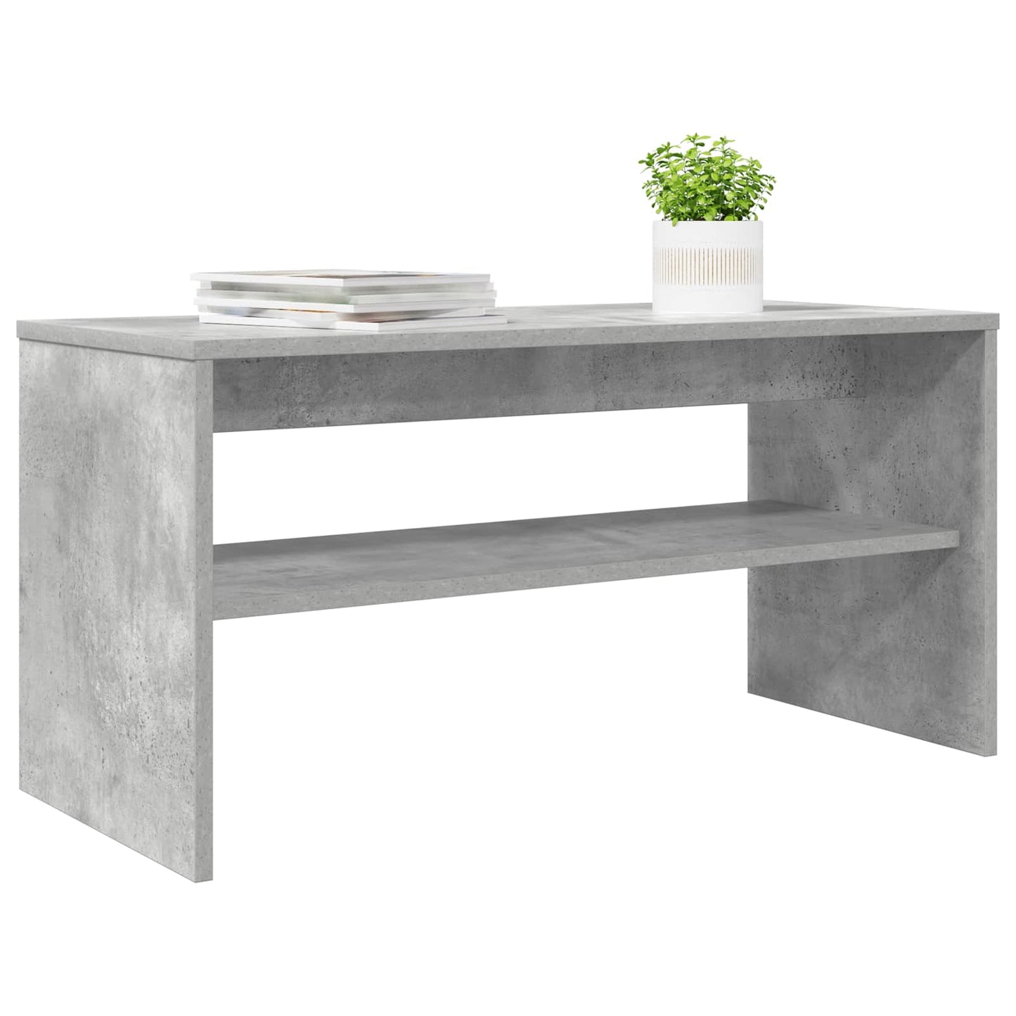 TV-skab 80 x 35 x 40 cm Beton Grå Konstrueret træ