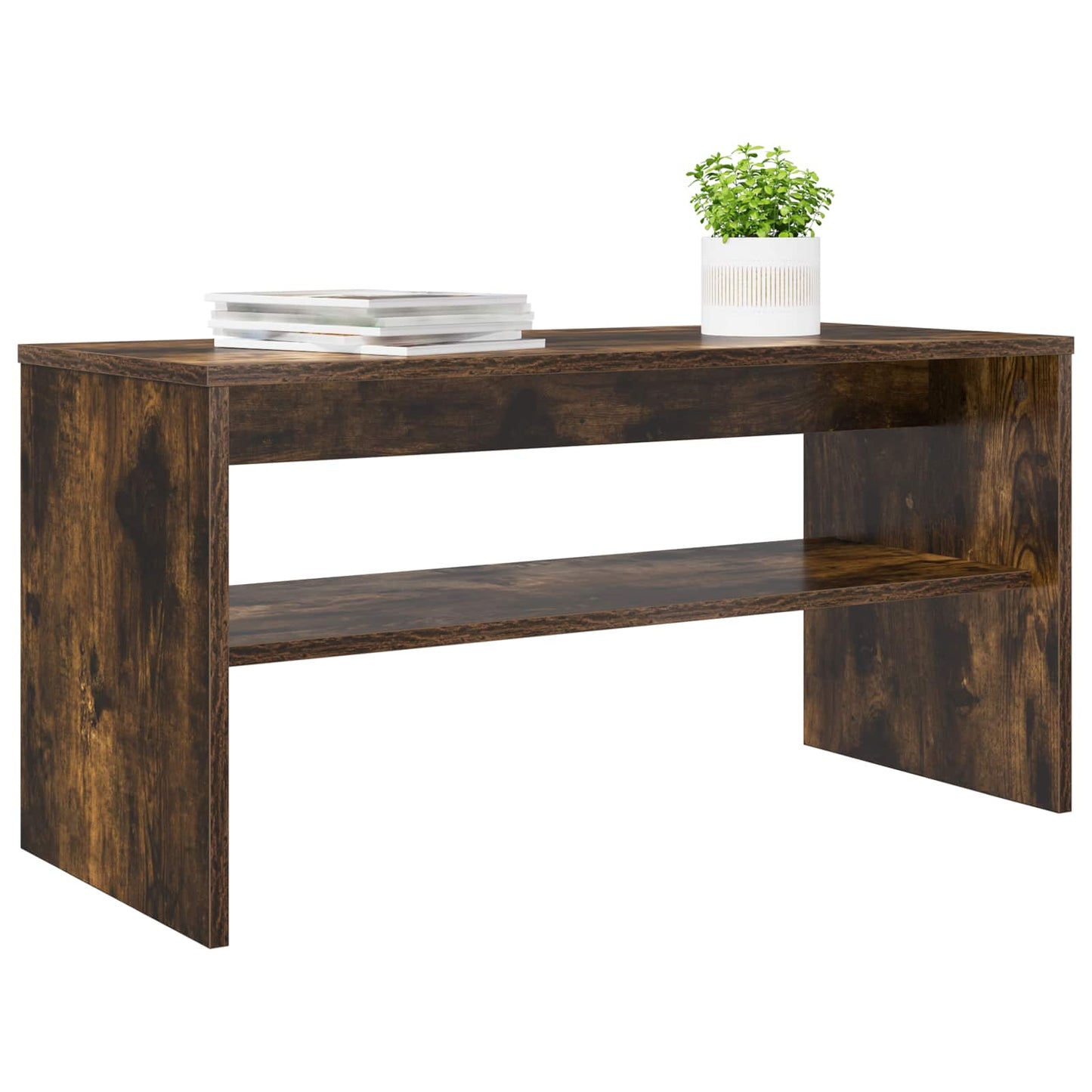 TV-skab 80 x 35 x 40 cm Røget eg Konstrueret træ
