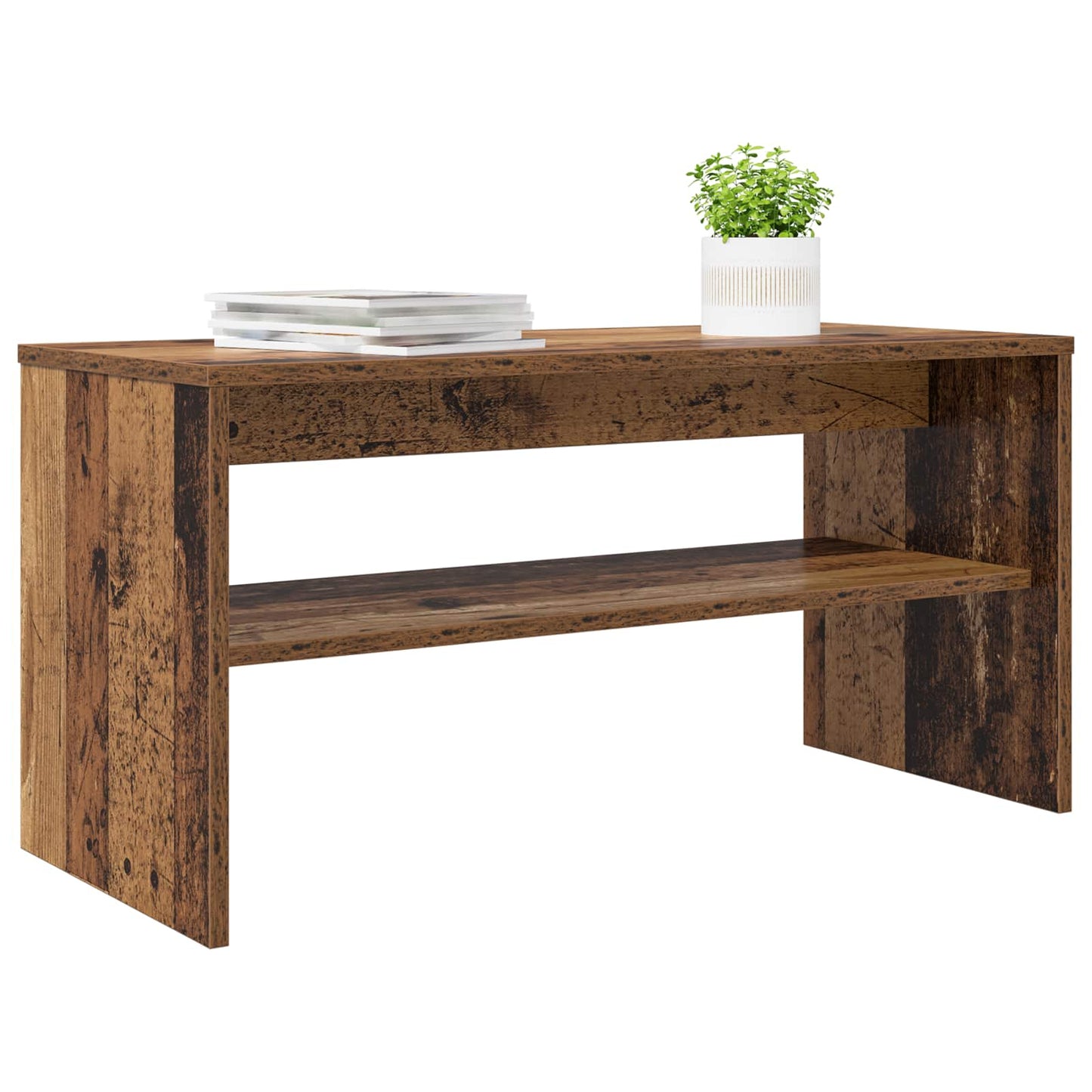 TV-skab 80 x 35 x 40 cm Gammelt træ Konstrueret træ