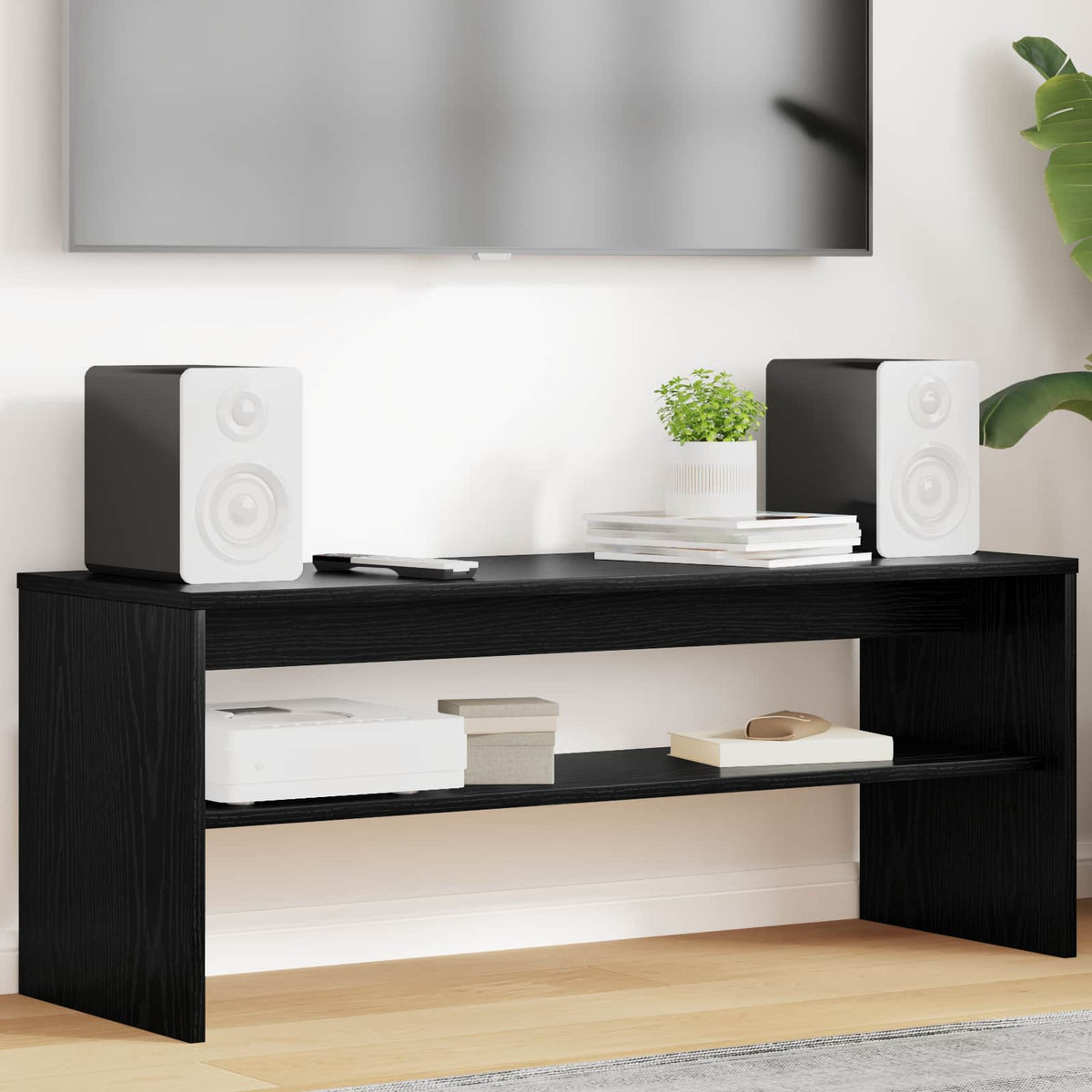 TV-skab 100 x 35 x 40 cm Sort eg Konstrueret træ