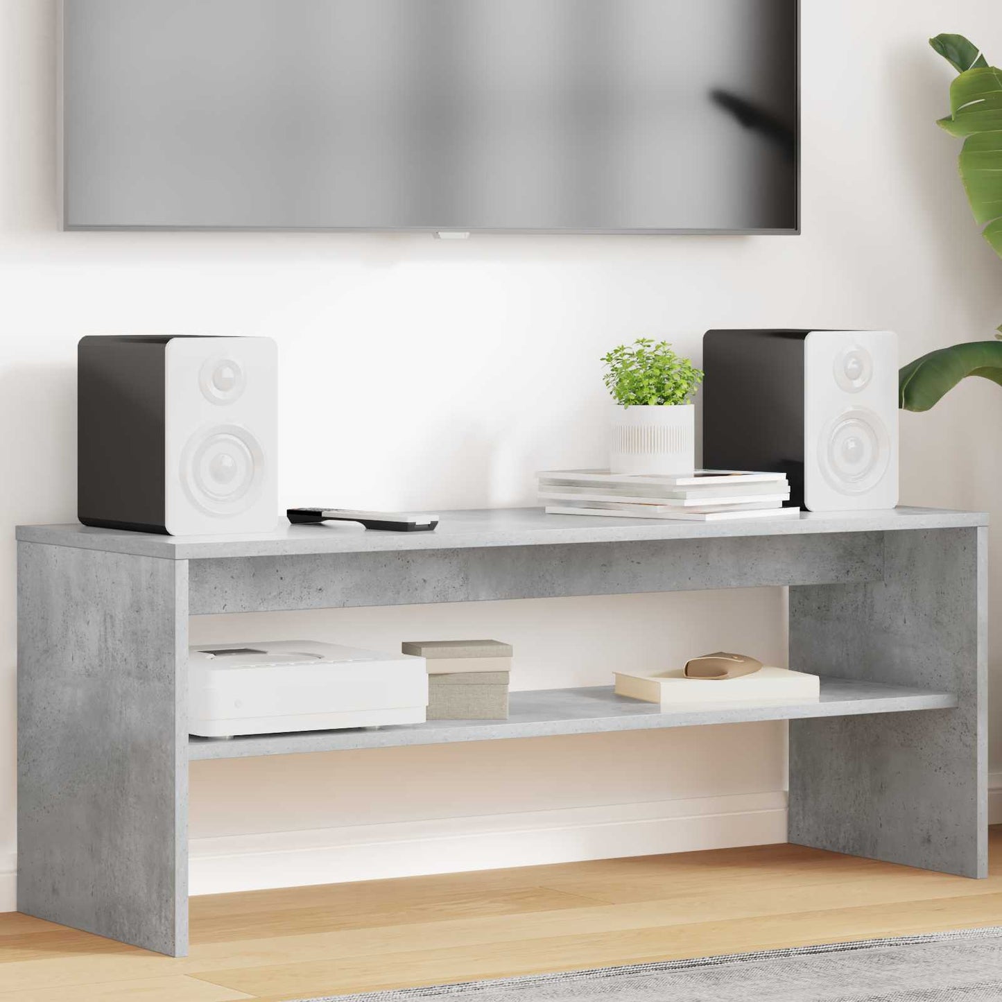 TV-skab 100 x 35 x 40 cm Beton Grå Konstrueret træ