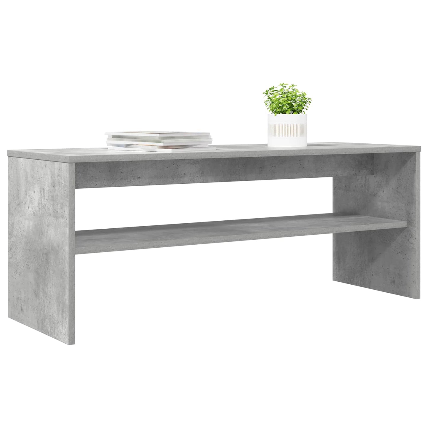 TV-skab 100 x 35 x 40 cm Beton Grå Konstrueret træ