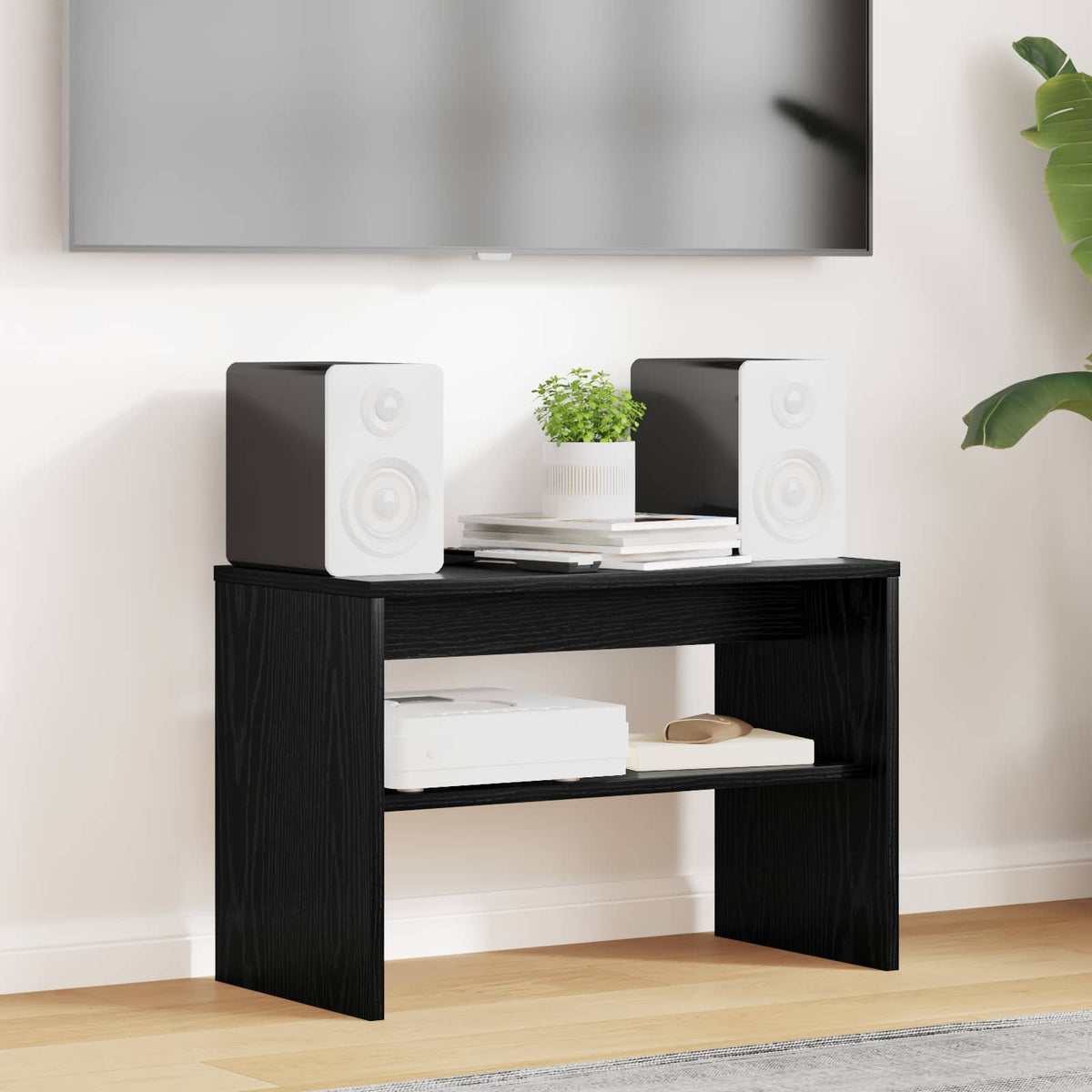 TV-skab 60 x 30 x 40 cm Sort eg Konstrueret træ