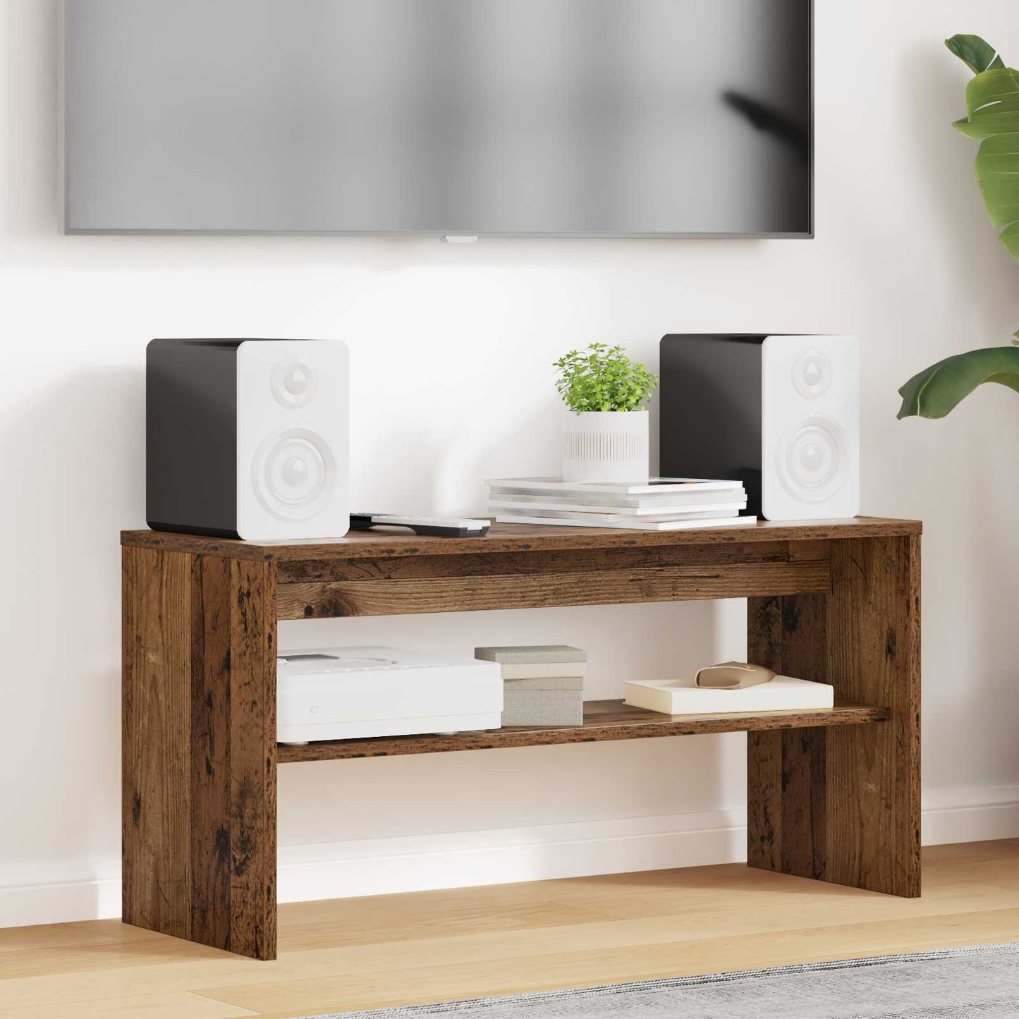 TV-skab 80 x 30 x 40 cm Gammelt træ Konstrueret træ