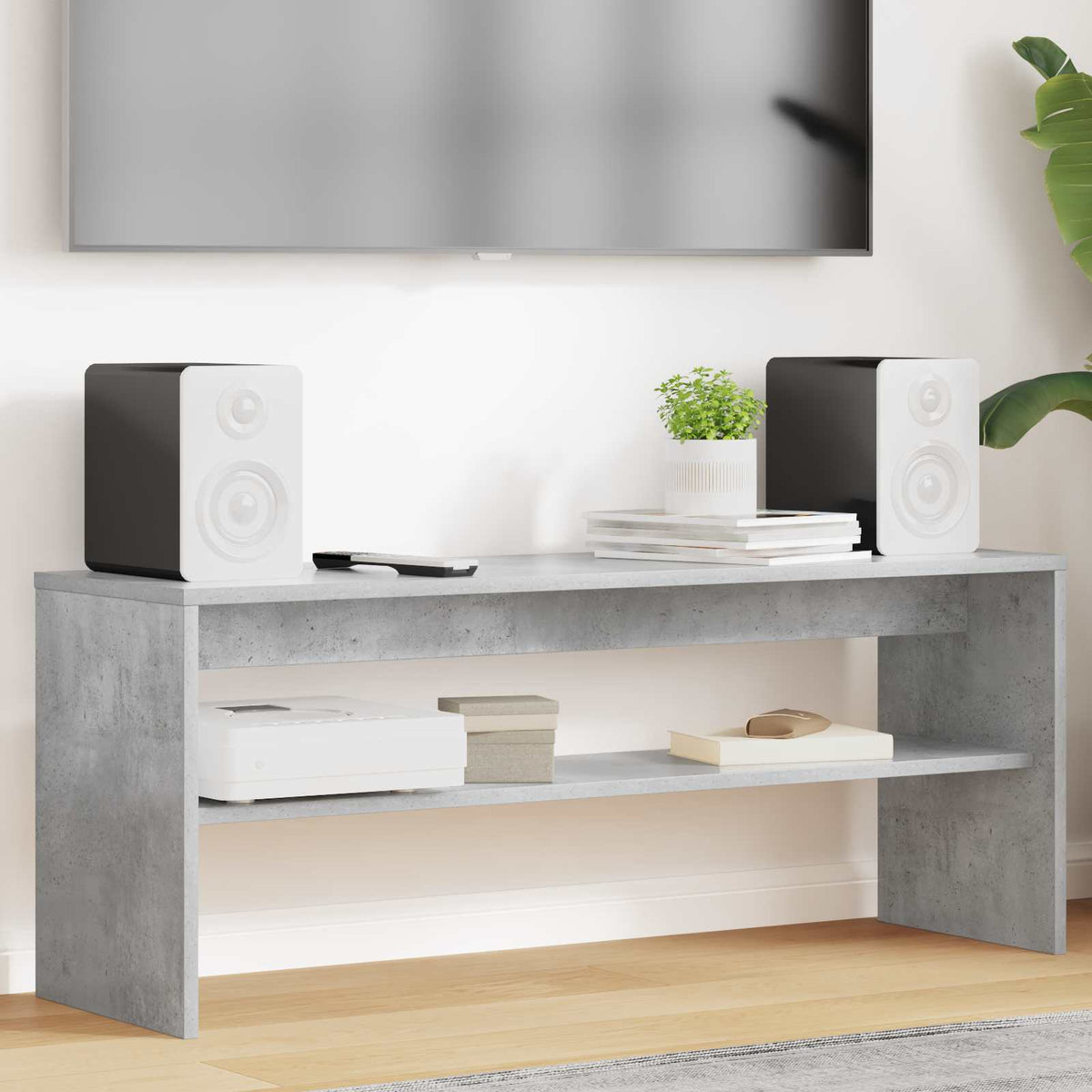 TV-skab 100 x 30 x 40 cm Beton Grå Konstrueret træ