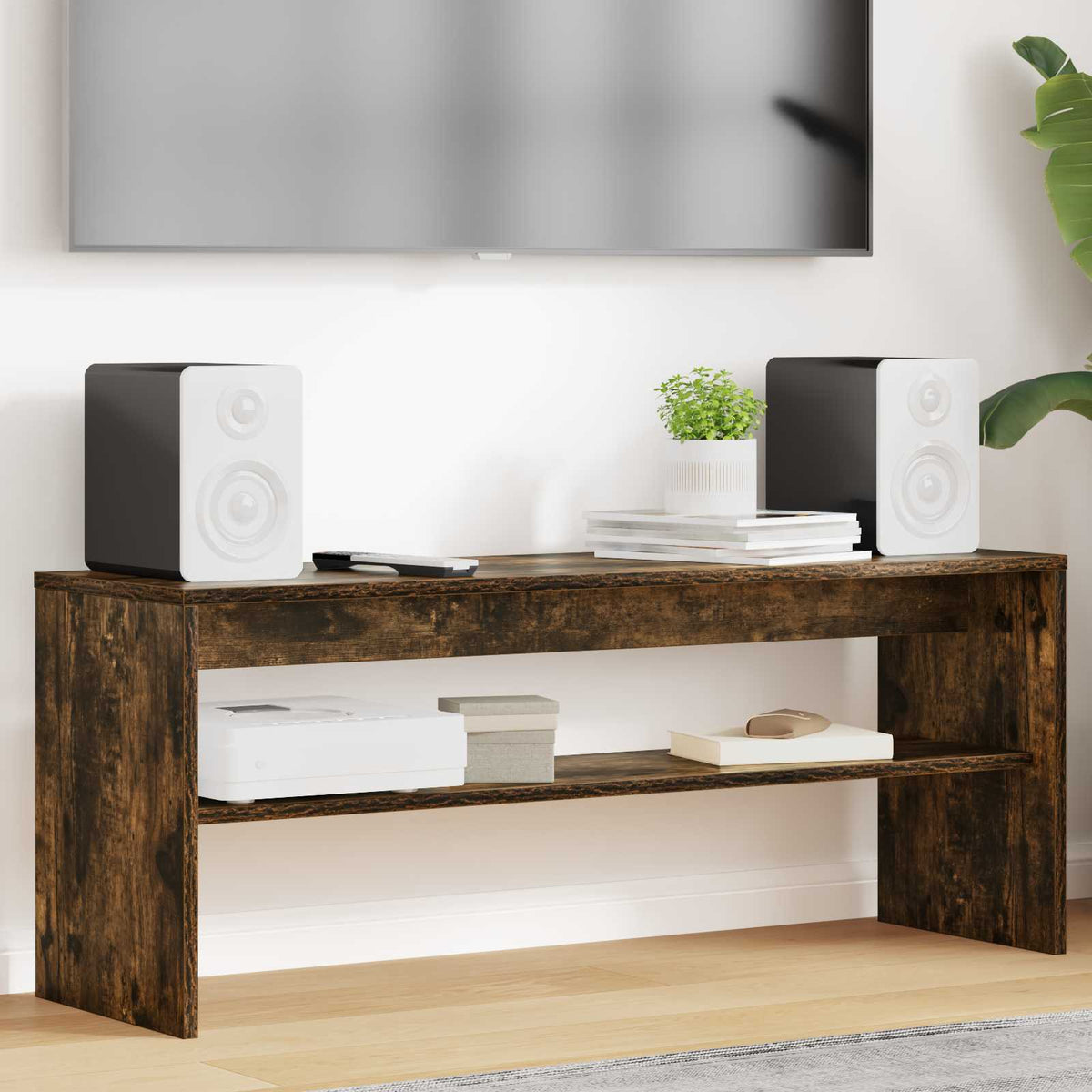 TV-skab 100 x 30 x 40 cm Røget eg Konstrueret træ