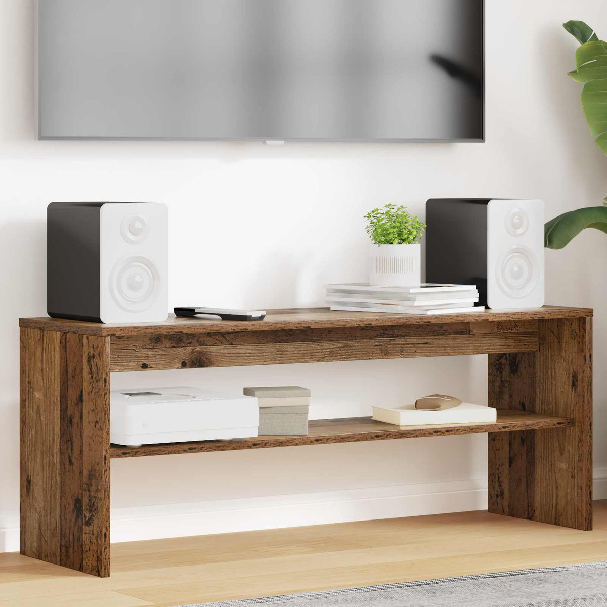 TV-skab 100 x 30 x 40 cm Gammelt træ Konstrueret træ