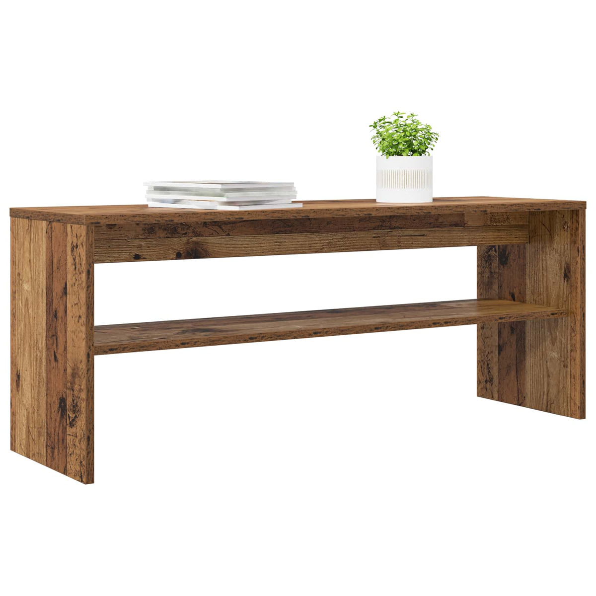 TV-skab 100 x 30 x 40 cm Gammelt træ Konstrueret træ