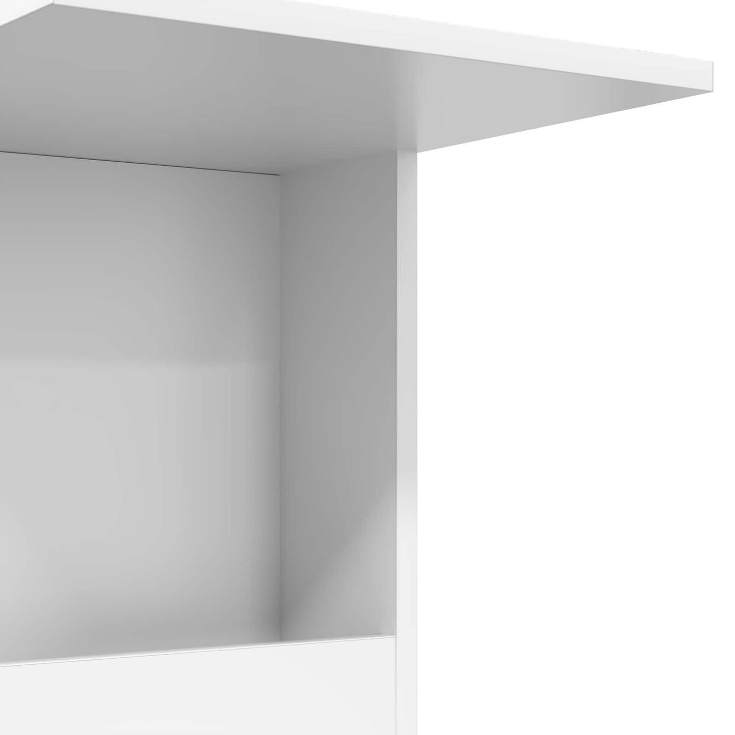 Sidebord med hjul Hvid 40 x 35 x 60 cm Konstrueret træ