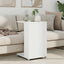 Sidebord med hjul Hvid 40 x 35 x 60 cm Konstrueret træ