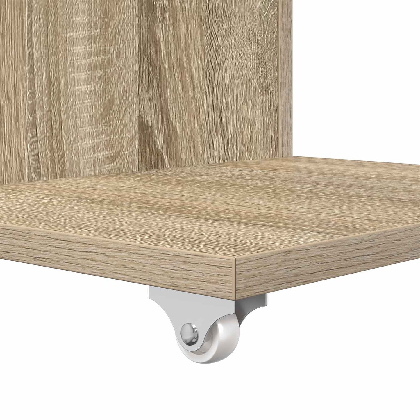 Sidebord med hjul Sonoma eg 40 x 35 x 60 cm Konstrueret træ