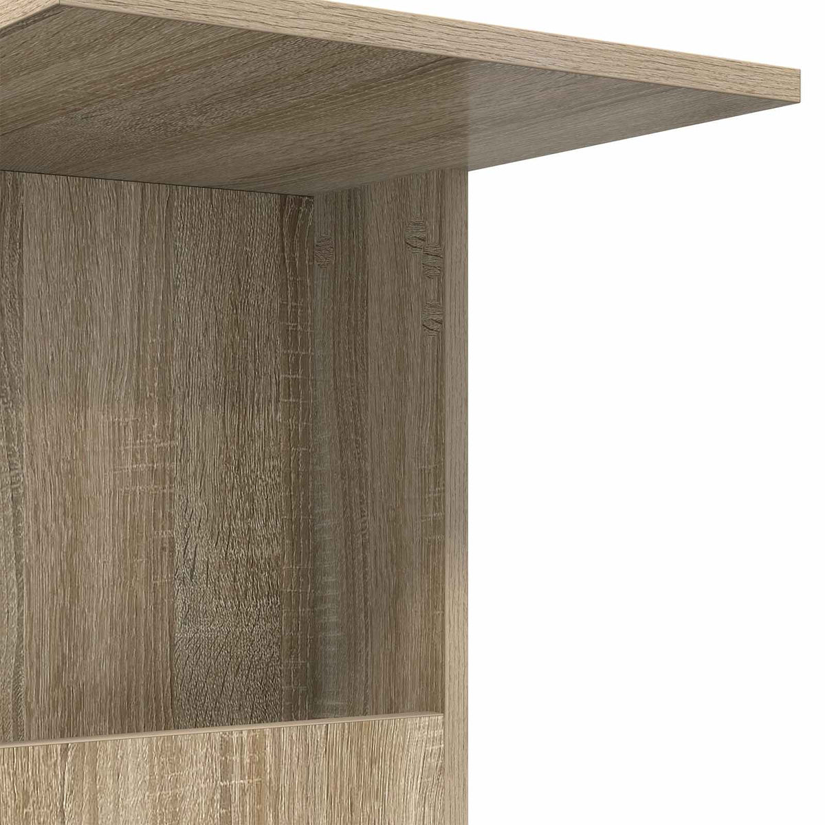 Sidebord med hjul Sonoma eg 40 x 35 x 60 cm Konstrueret træ