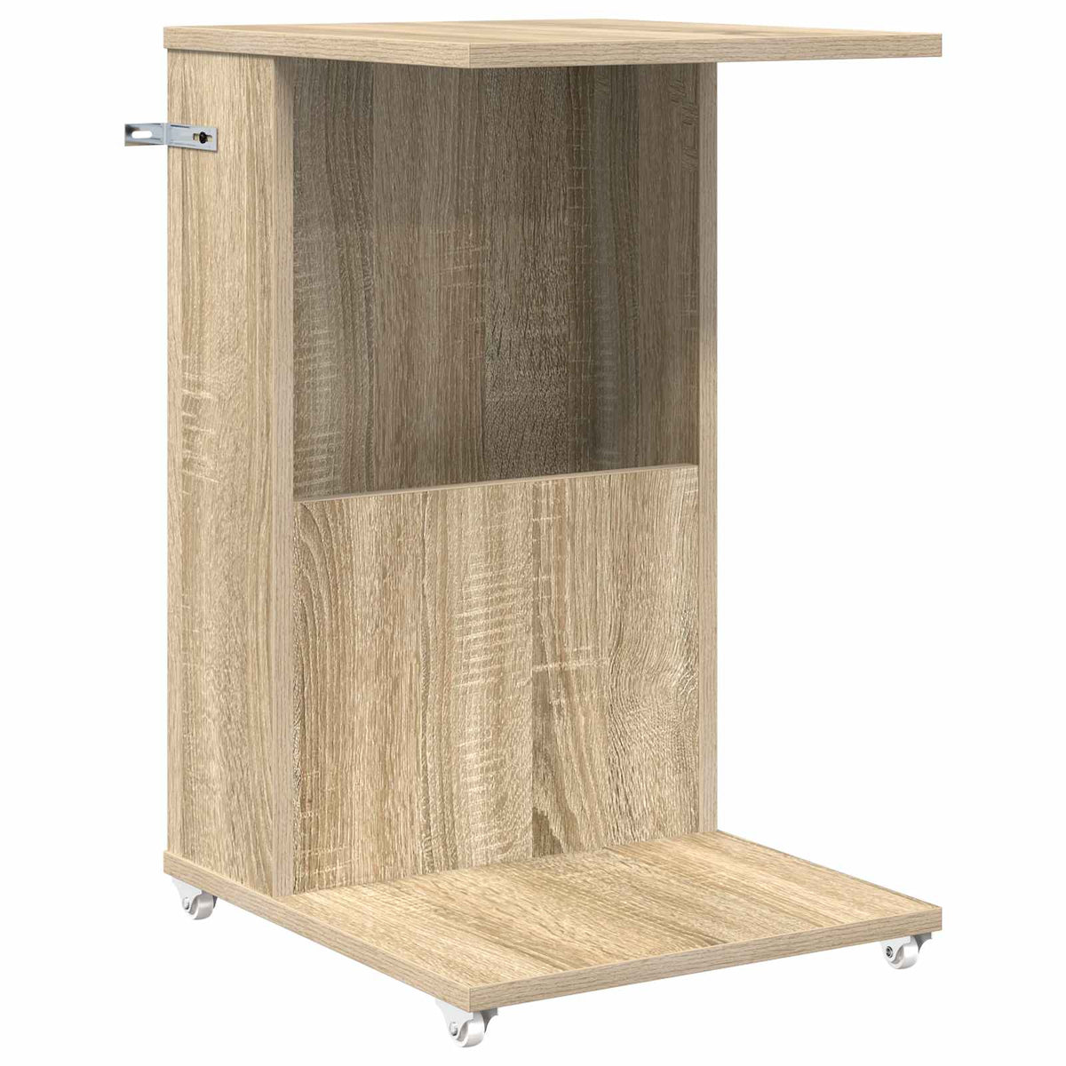 Sidebord med hjul Sonoma eg 40 x 35 x 60 cm Konstrueret træ