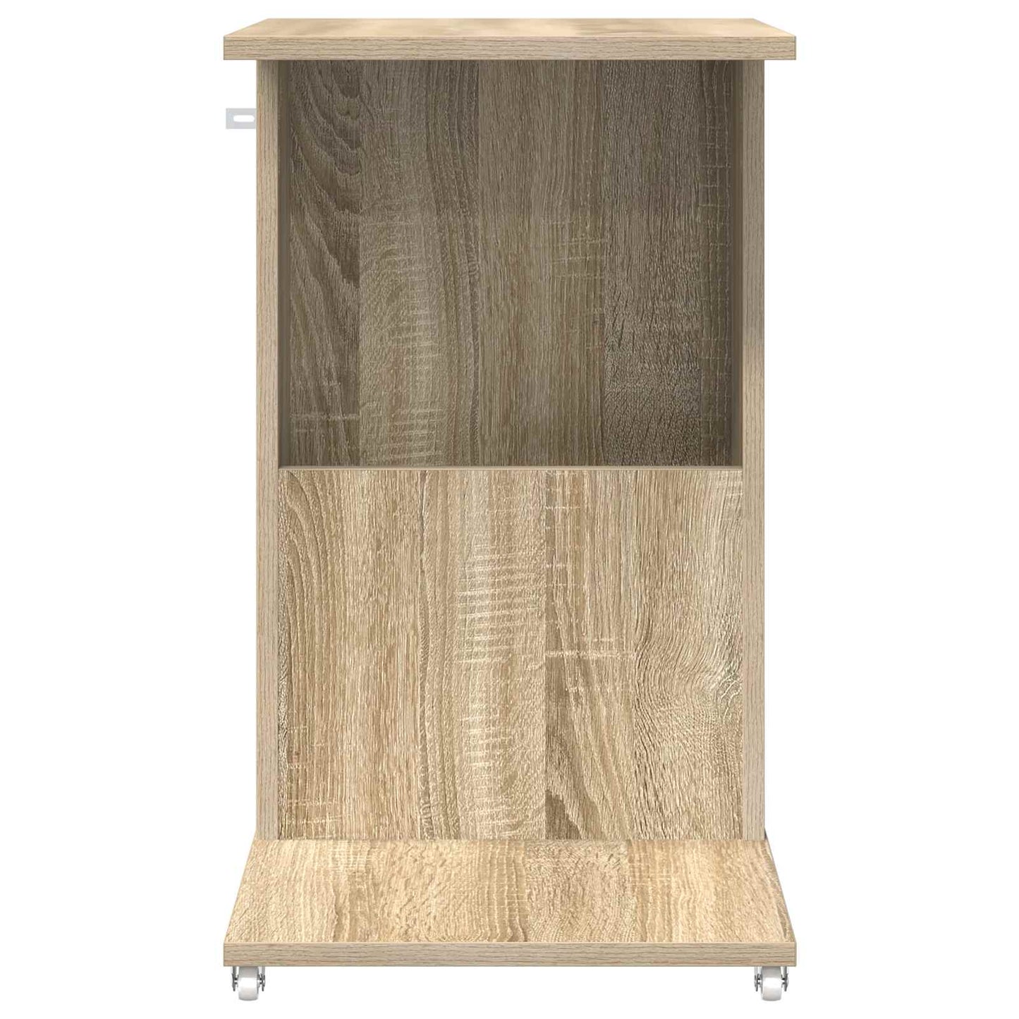 Sidebord med hjul Sonoma eg 40 x 35 x 60 cm Konstrueret træ