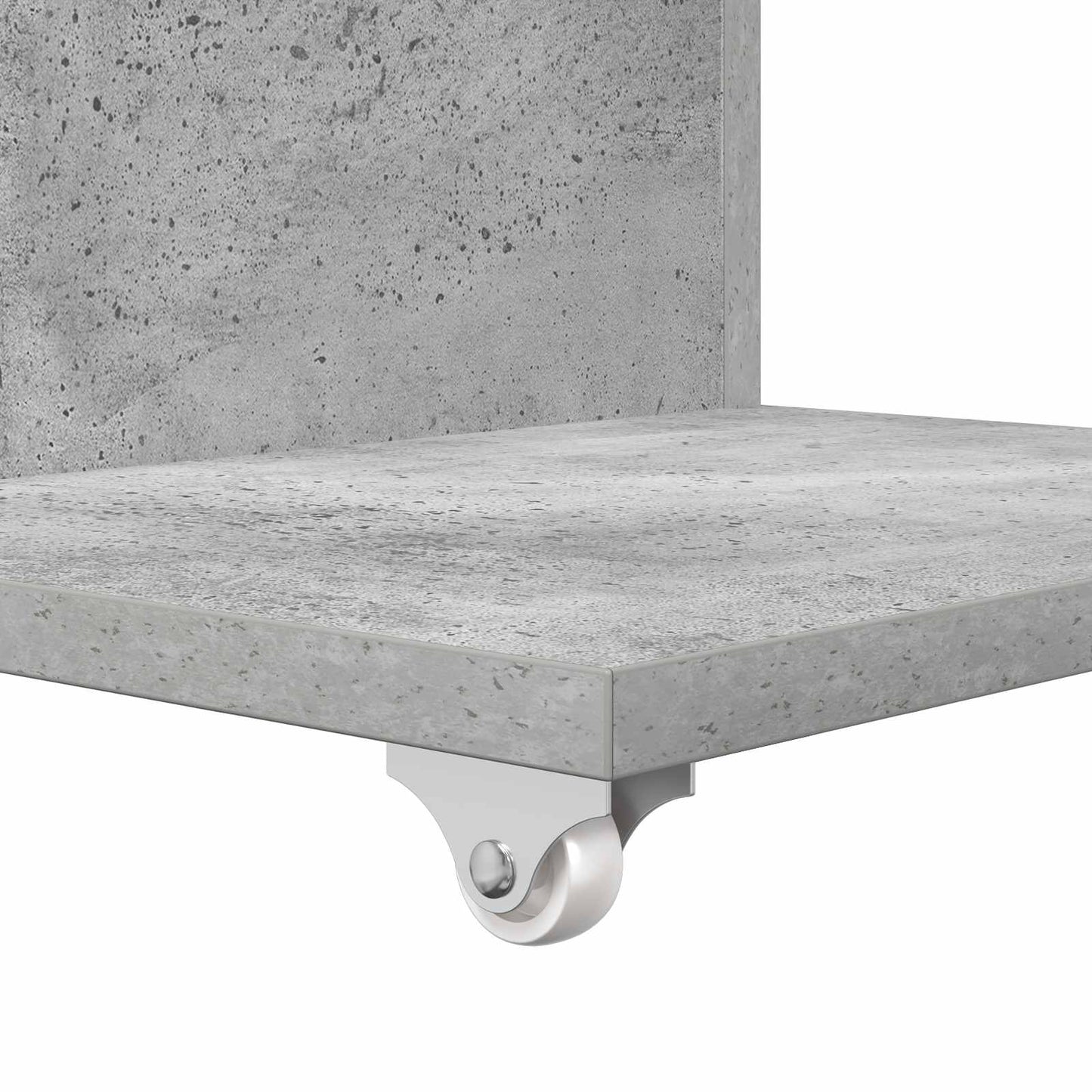 Sidebord med hjul Beton Grå 40 x 35 x 60 cm Konstrueret træ