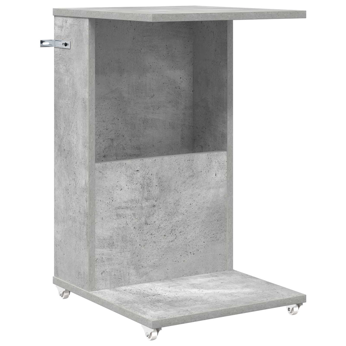 Sidebord med hjul Beton Grå 40 x 35 x 60 cm Konstrueret træ