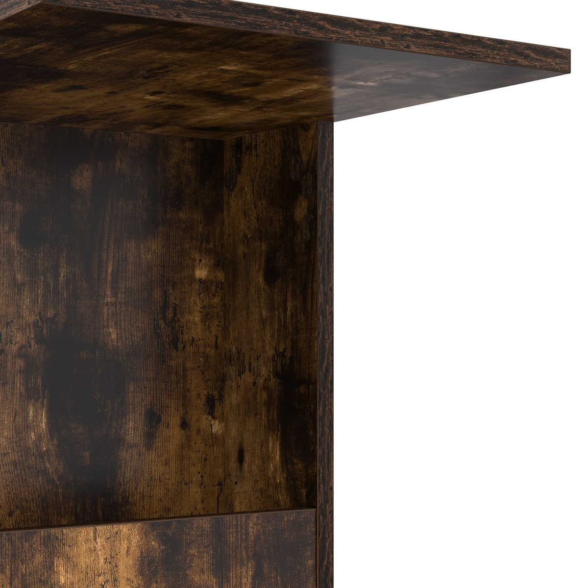 Sidebord med hjul Røget eg 40 x 35 x 60 cm Konstrueret træ