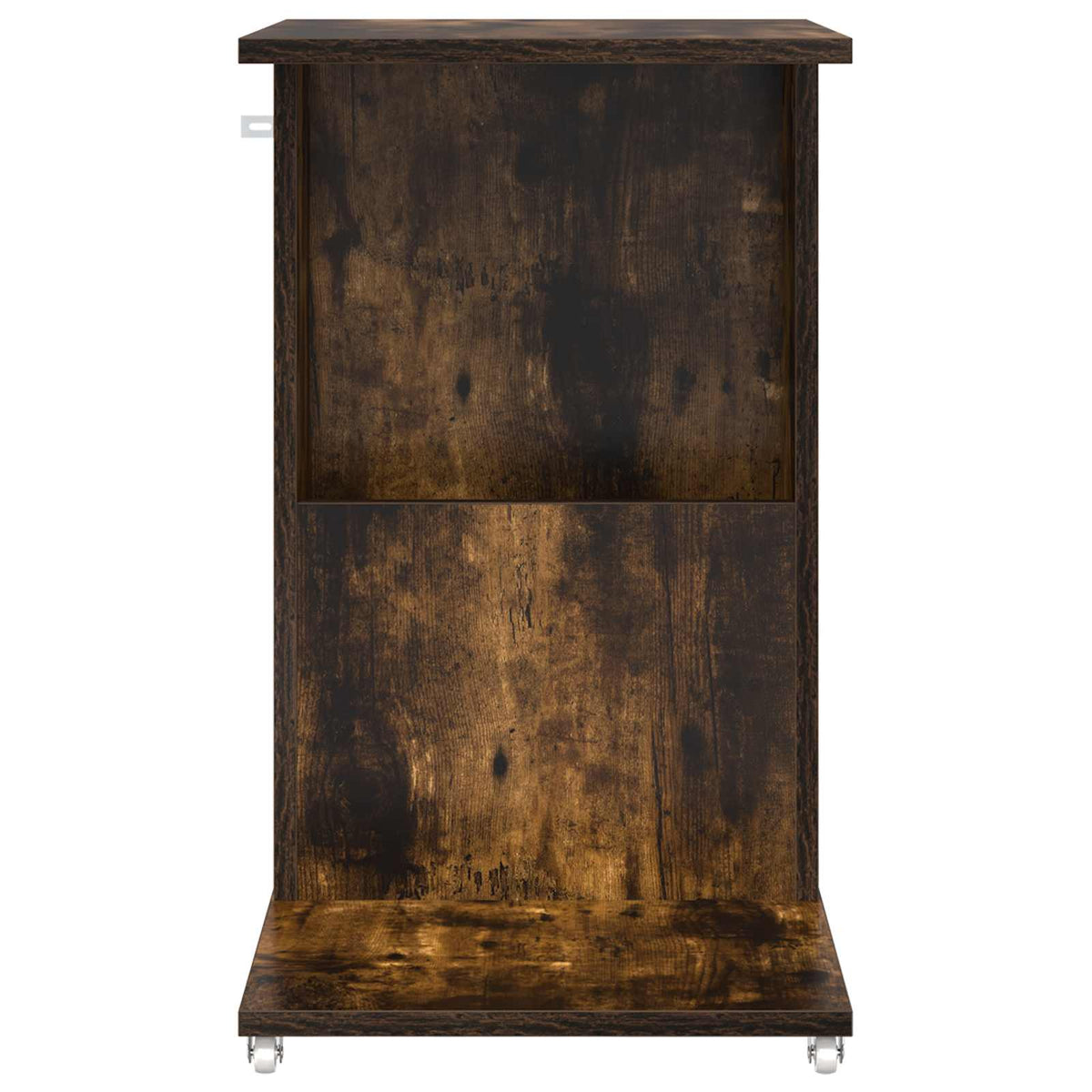 Sidebord med hjul Røget eg 40 x 35 x 60 cm Konstrueret træ